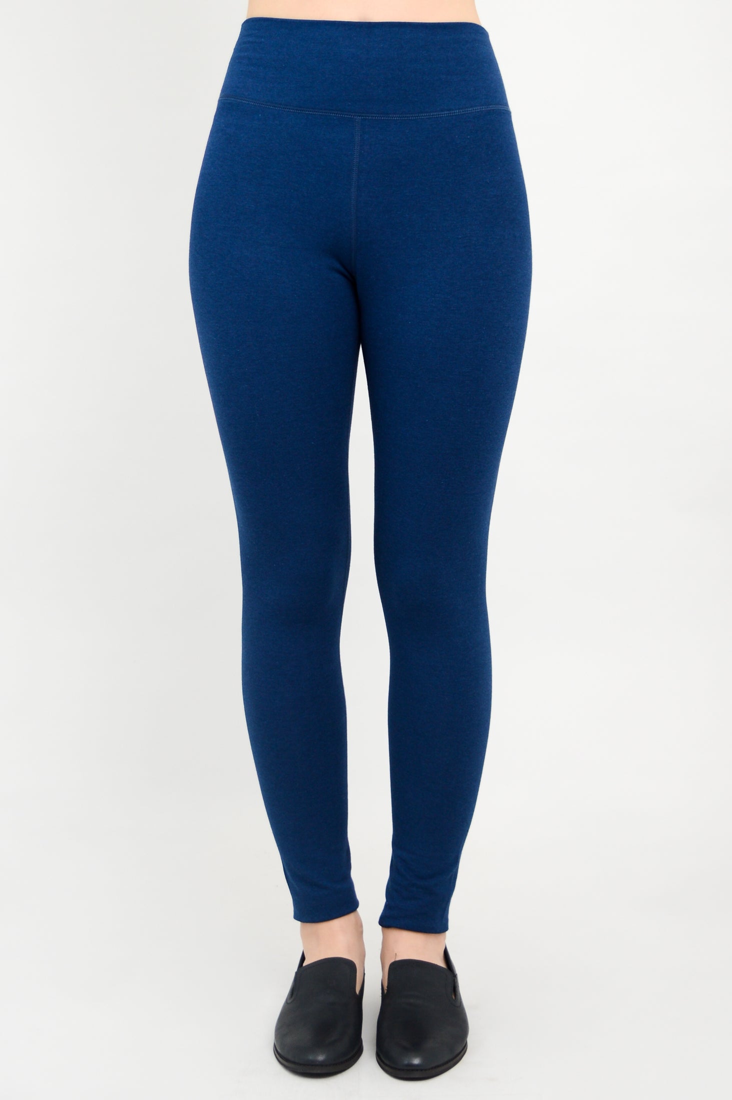 Dixie Leggings for Women - Soft Bamboo Fleece, Indigo Blue - Perfect for Yoga, Lounge & Everyday Comfort