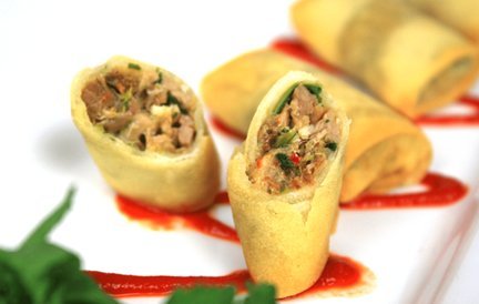 Bulk Roast Pork Spring Rolls - Gourmet Frozen Appetizers for Parties & Catering (8 Trays) | Perfect for Wedding Buffets, Corporate Events & Holiday Gatherings