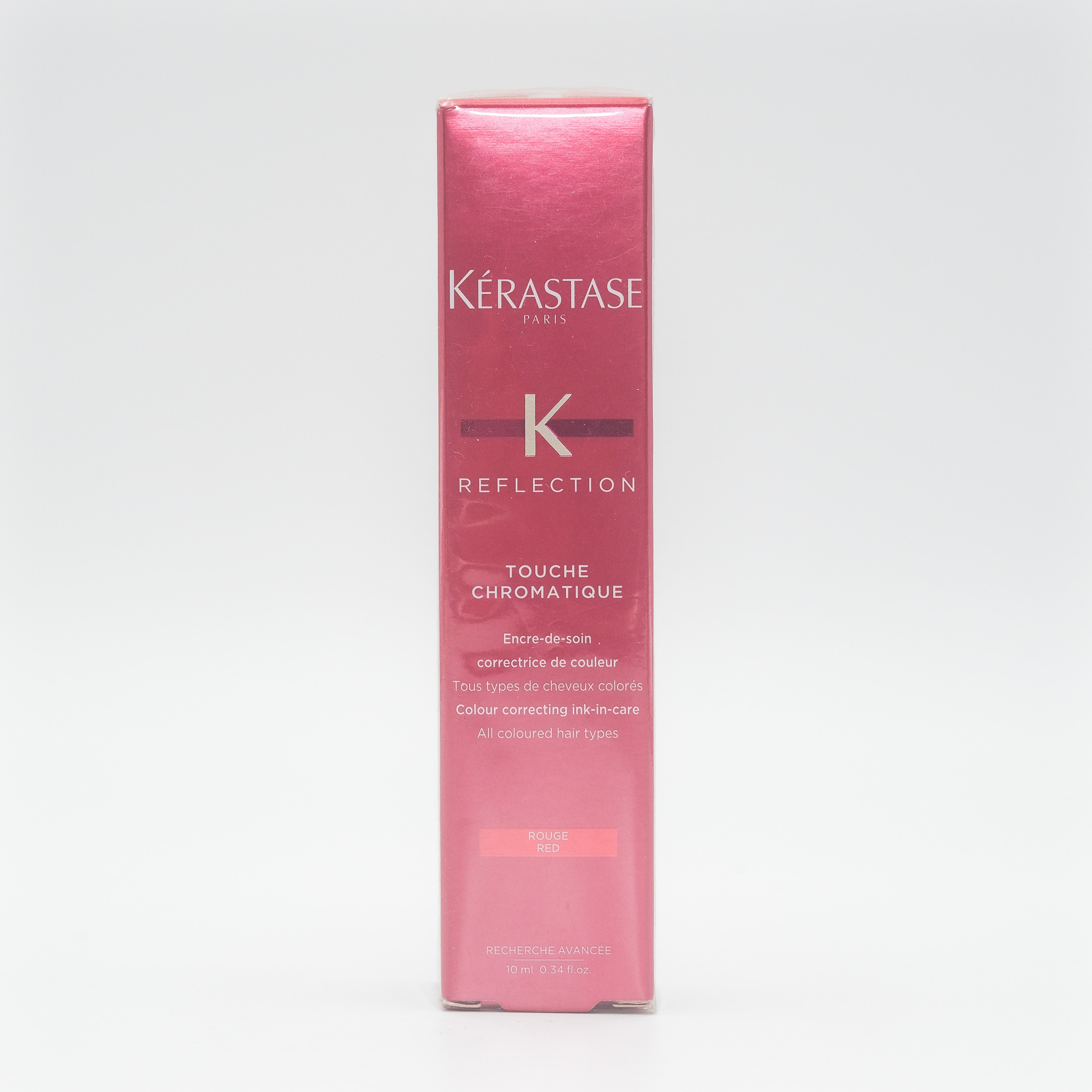 KERASTASE Reflection Touche Chromatique Red Hair Gloss Treatment - 0.34 oz | Temporary Color Enhancer & Shine Booster for Brunettes - Perfect for Special Occasions & Salon-Quality At-Home Hair Care