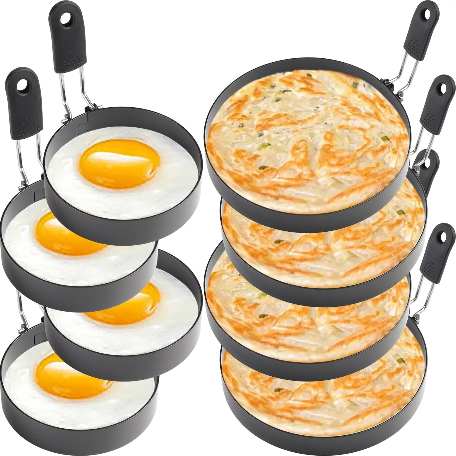 4-Piece Stainless Steel Nonstick Egg Rings Set - 6