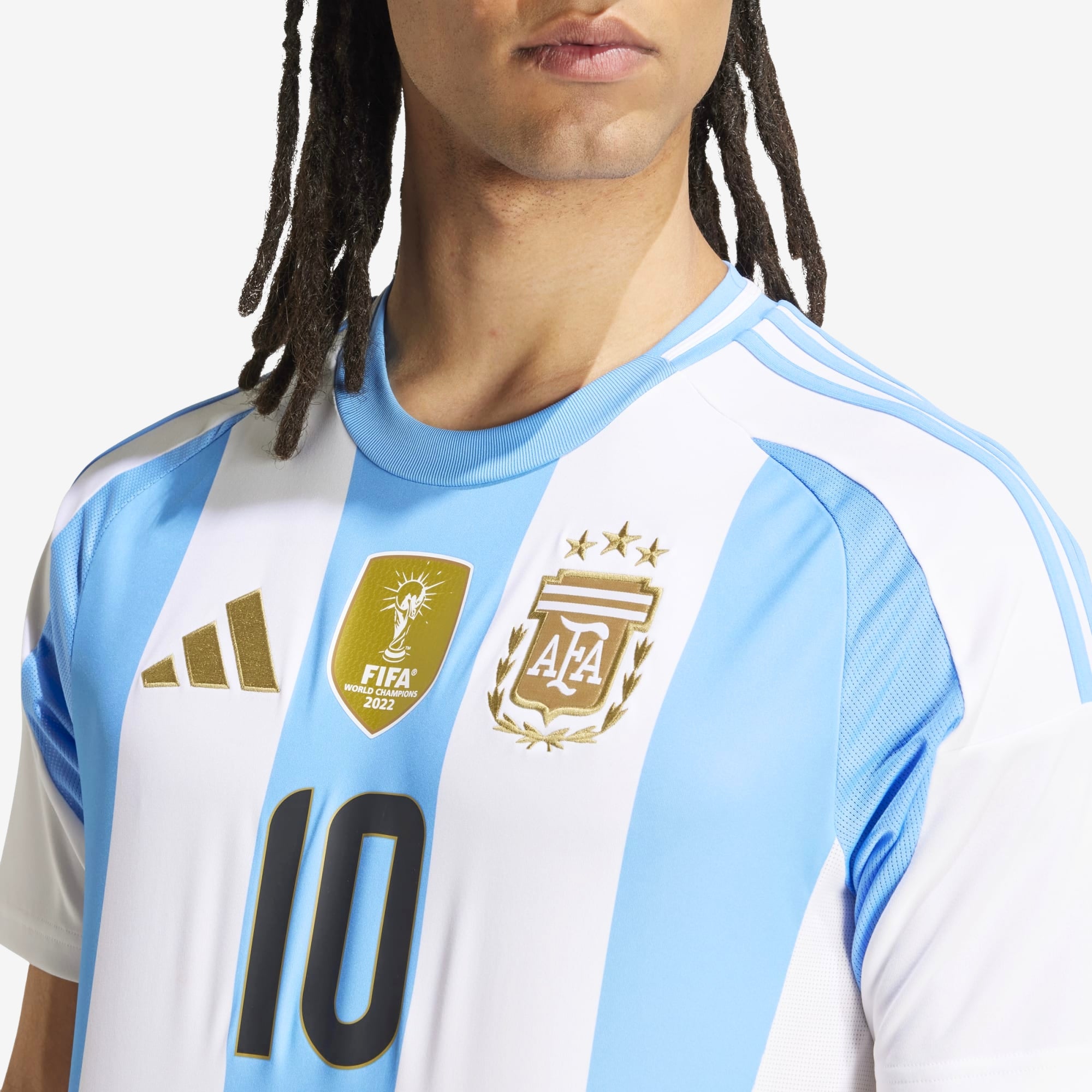 adidas Argentina 2024 Messi Stadium Home Jersey - Authentic Soccer Jersey for Men - Perfect for Games, Training & Fan Support
