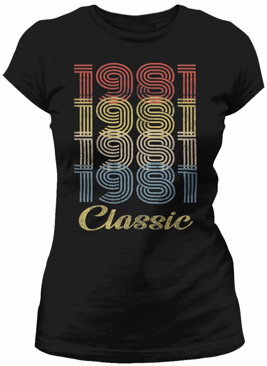 1981 Vintage 44th Birthday T-Shirt for Women - Classic Retro Gift - Perfect for Birthday Parties & Celebrations