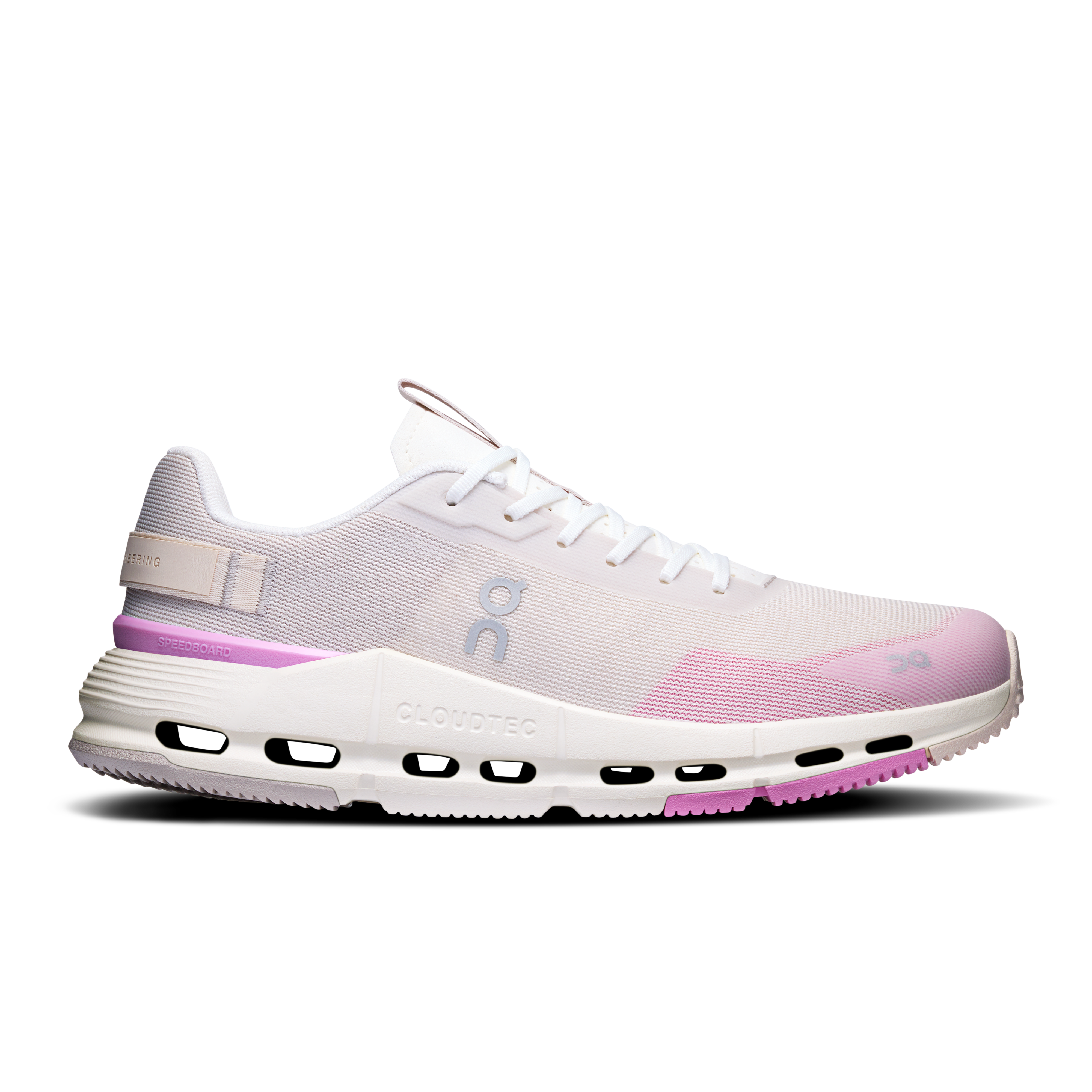 On Running Women's Cloudnova Form 2 Running Shoes - Lightweight & Breathable Pearl/Raspberry Color for Jogging, Gym Workouts & Daily Wear