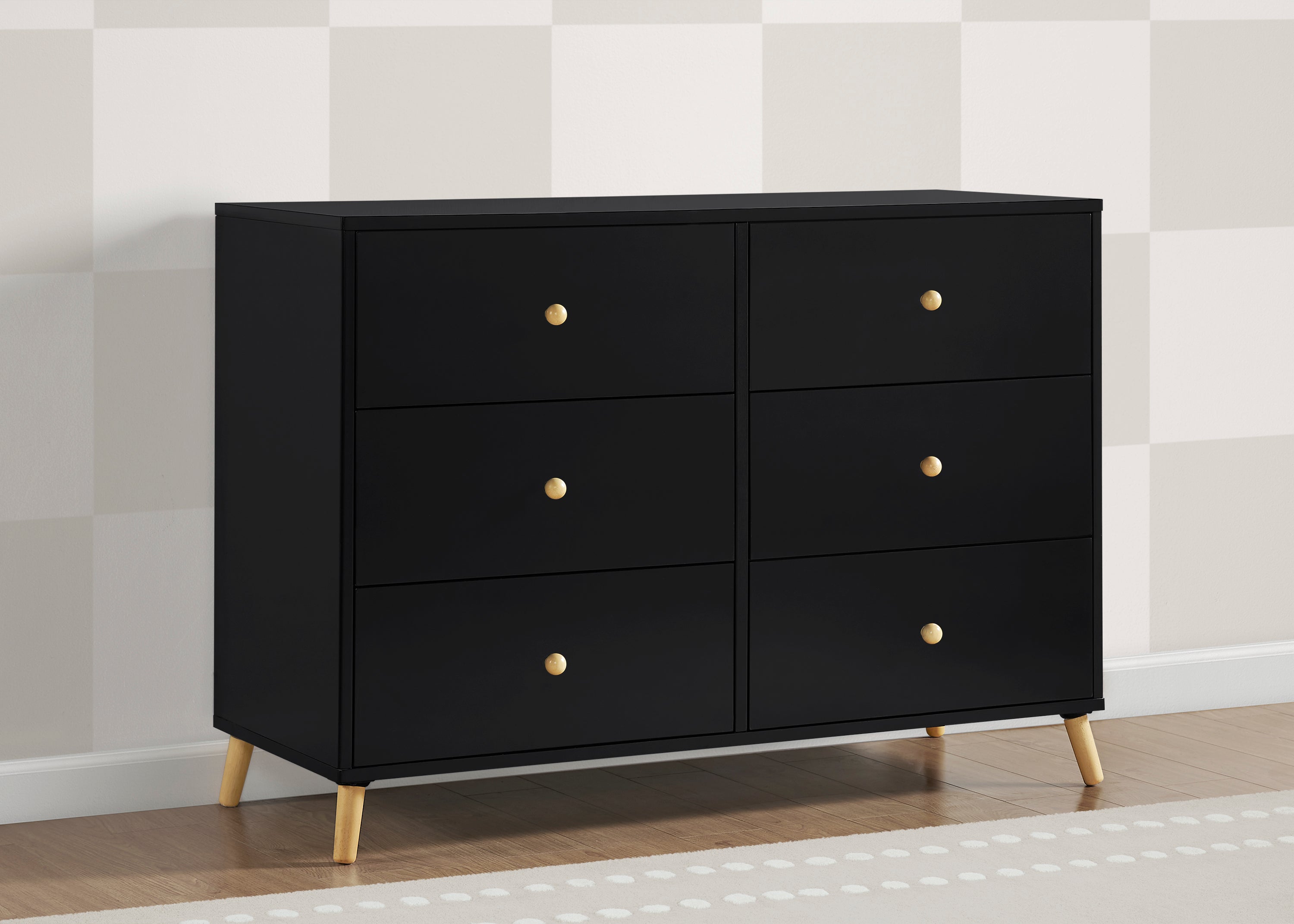 Essex 6-Drawer Dresser with Interlocking Drawers - Sturdy Bedroom Storage Furniture for Clothes & Accessories | Perfect for Master Bedroom, Guest Room & Nursery Organization