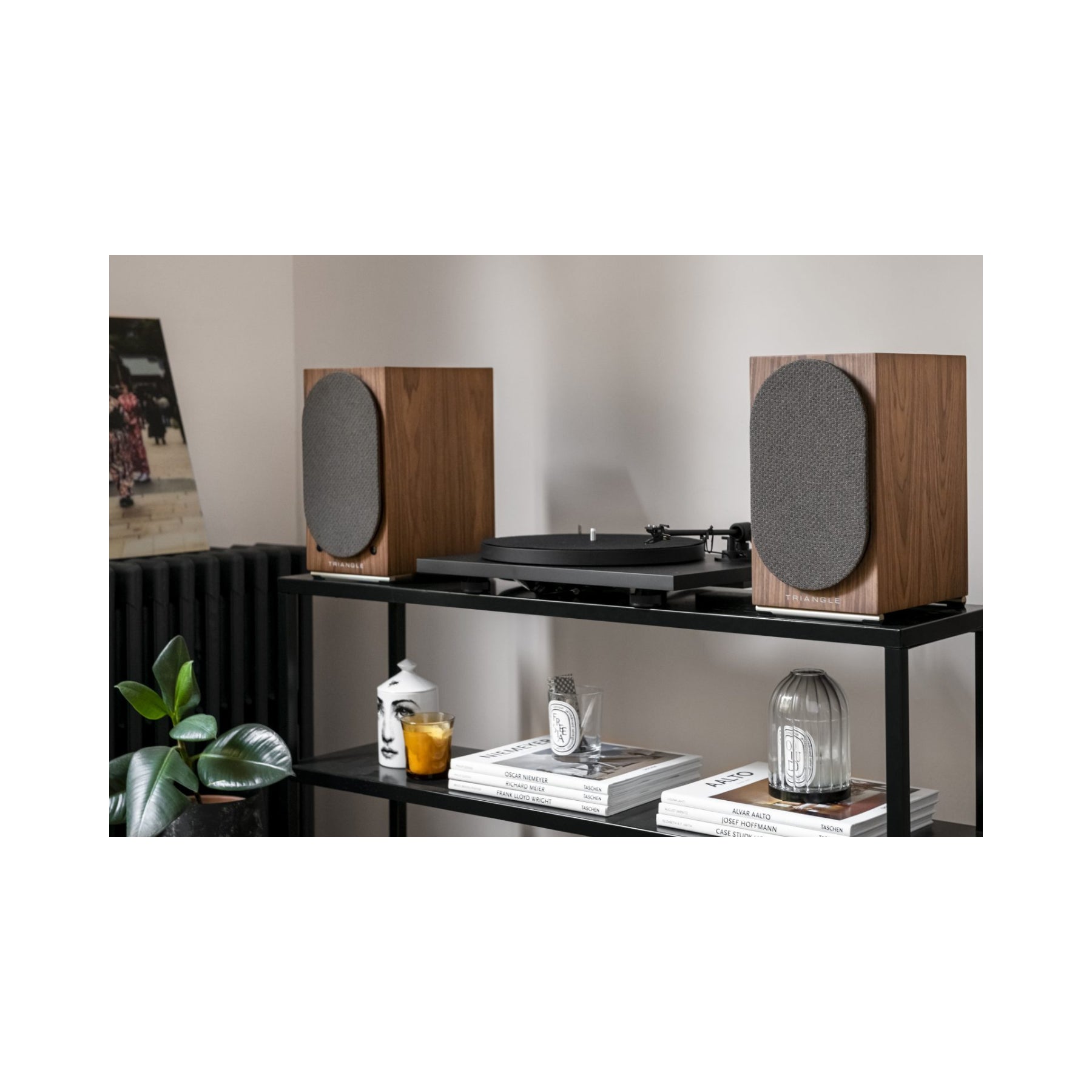 Triangle AIO Twin Powered Bookshelf Speakers Pair - High-Quality Open Box Clearance | Perfect for Home Theater, Gaming & Music Listening