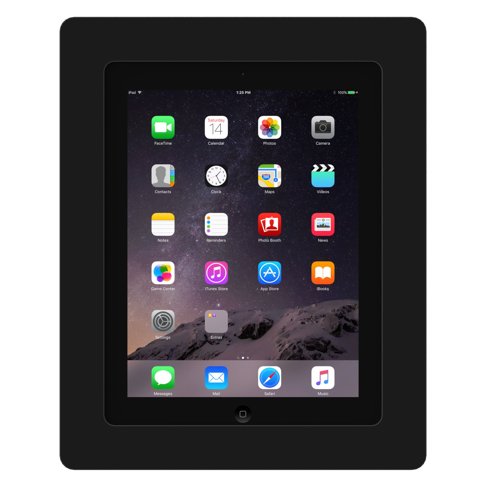 VidaMount Black On-Wall Tablet Holder - Universal Wall Mount for iPad 2/3/4, iPad Air, iPad Mini & Other 7-12
