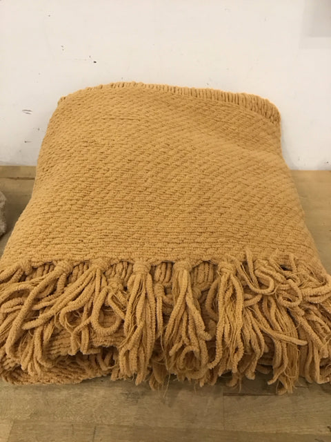 Bohemian Terracotta Fringe Throw Blanket - Soft Cotton Decorative Couch Cover for Living Room, Bed, Sofa & Outdoor Use
