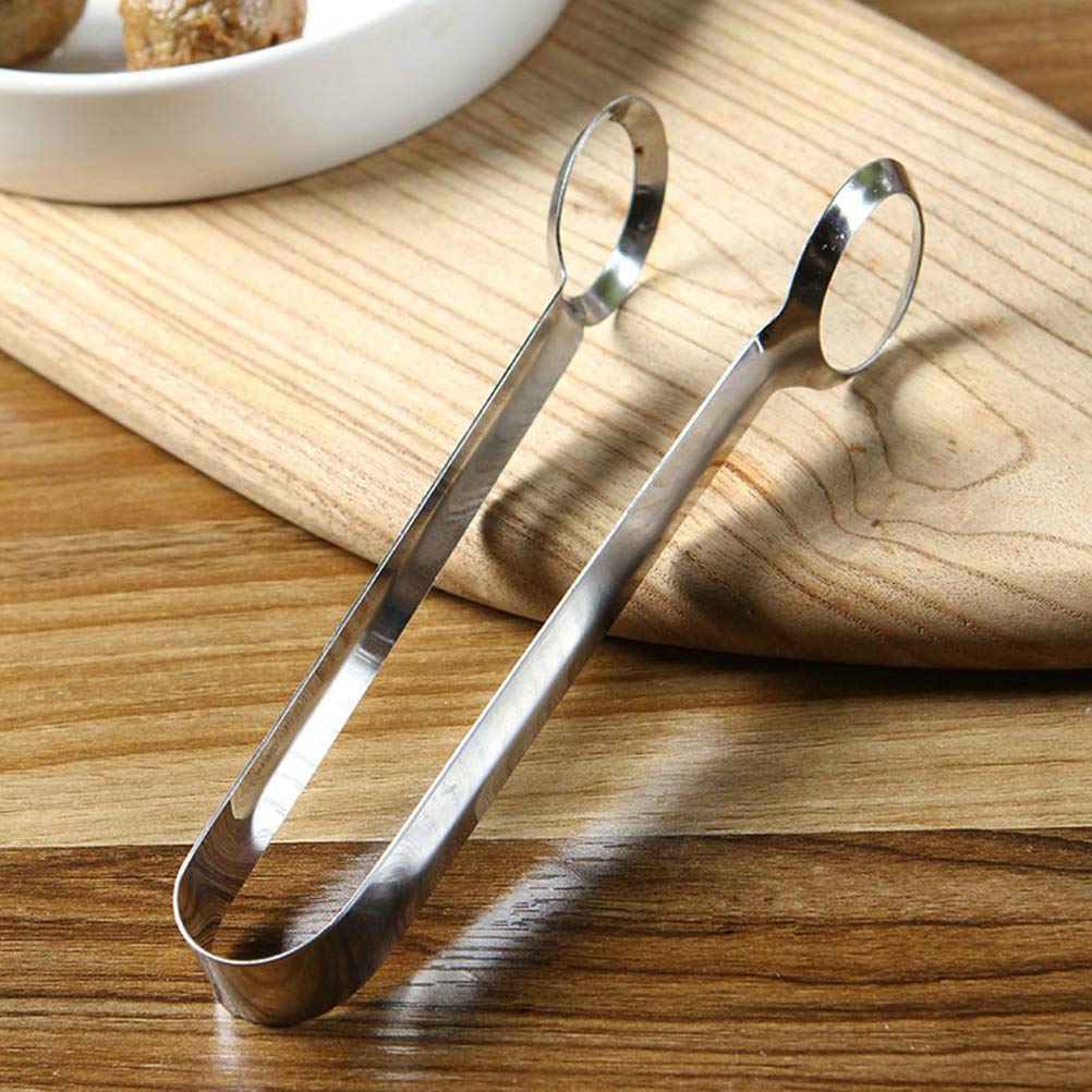 Stainless Steel Kitchen Tongs - 1pc Food Clip for Cooking, Baking, Buffet & Serving - Perfect for Grilling, Salad, BBQ, Bread & Pastry Handling