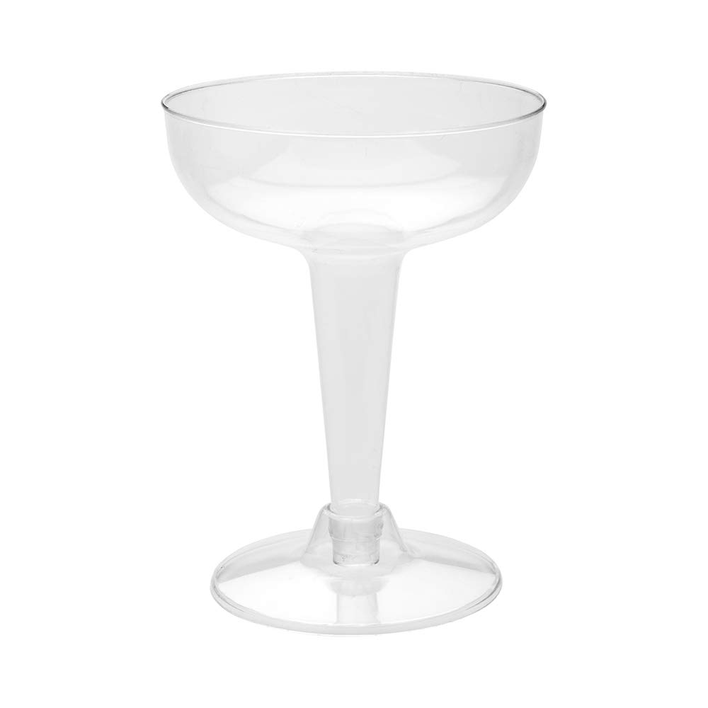 4.5 oz Clear Plastic Coupe Glasses - 100-Pack Shatterproof Disposable Champagne Glasses for Weddings, Parties & Events | Recyclable, BPA-Free Cocktail Glasses | Perfect for Toasts, Celebrations & Catering
