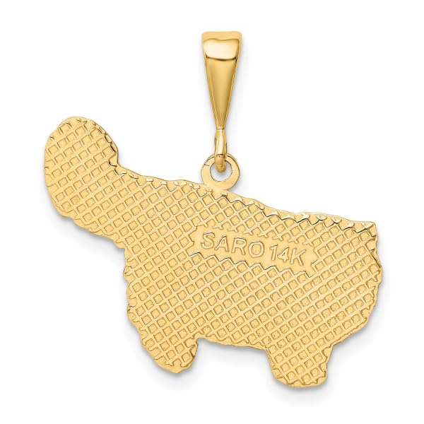 14K Solid Yellow Gold Persian Cat Necklace - Dainty Cat Pendant Charm for Women - Perfect Gift for Cat Lovers, Birthdays & Anniversaries