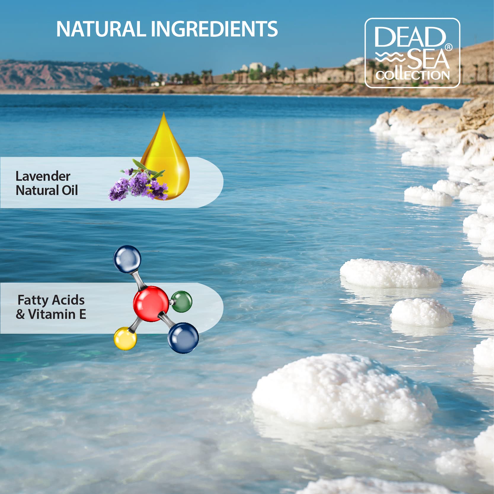 Dead Sea Collection Body Oil Set - Almond Vanilla, Collagen & Lavender Oil Trio for Hydration & Skin Rejuvenation | Perfect for Spa Day, Massage Therapy & Daily Moisturizing
