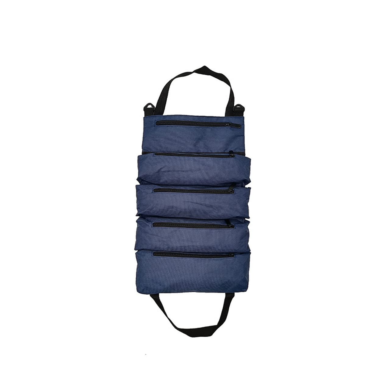 **Heavy Duty Canvas Multi-Purpose Tool Roll Up Bag - Wrench Roll Pouch & Organizer for Car Camping, First Aid Kit Storage, Hanging Tool Carrier - Durable Zipper Tote for Mechanics & DIY Enthusiasts (Blue) - Perfect for Garage, Workshop & Outdoor Adventures**