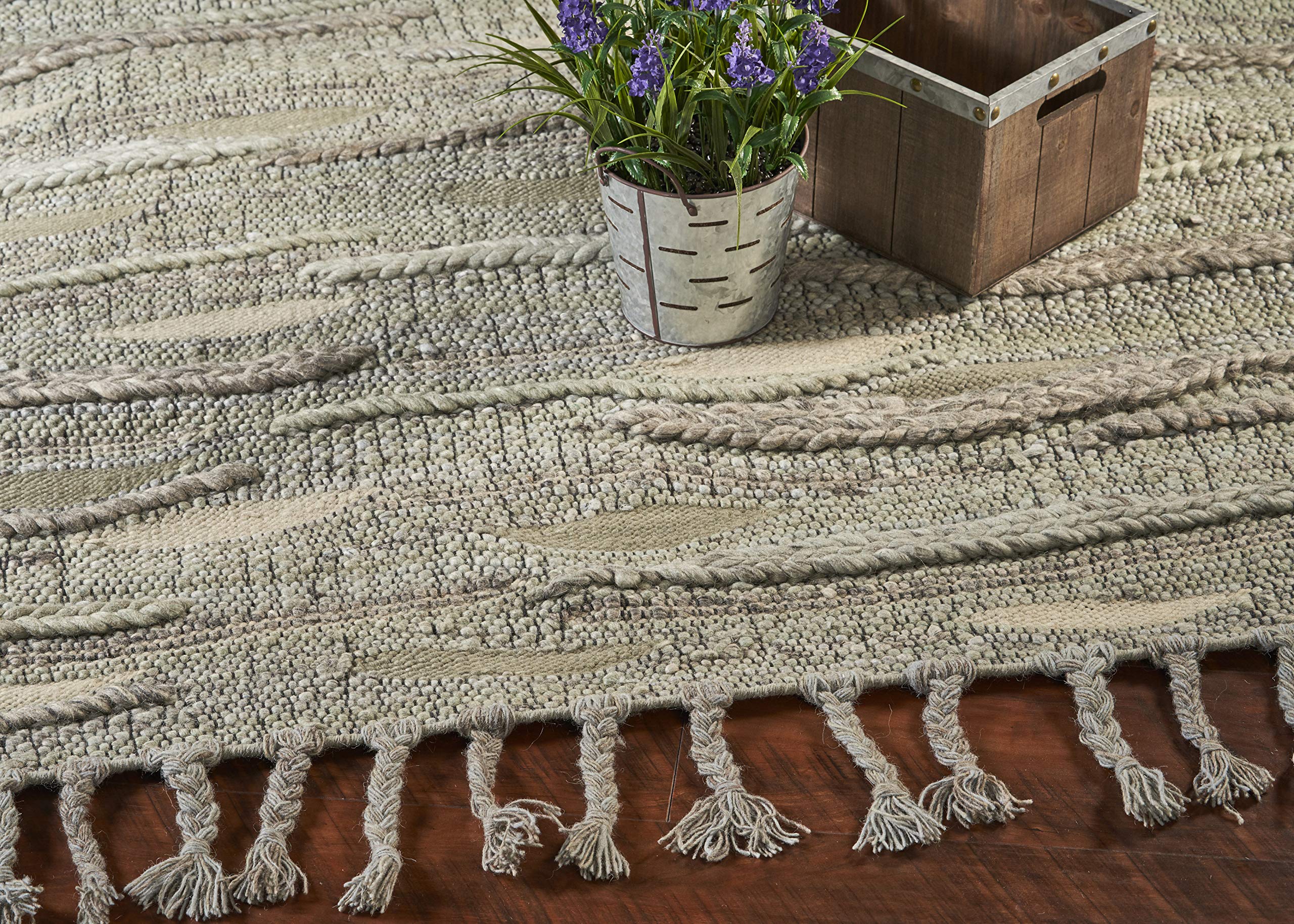 KAS Rugs 5' x 7' Slate Area Rug - Soft Modern Non-Slip Living Room Rug for Home Decor, Bedroom, Office | Durable & Easy to Clean