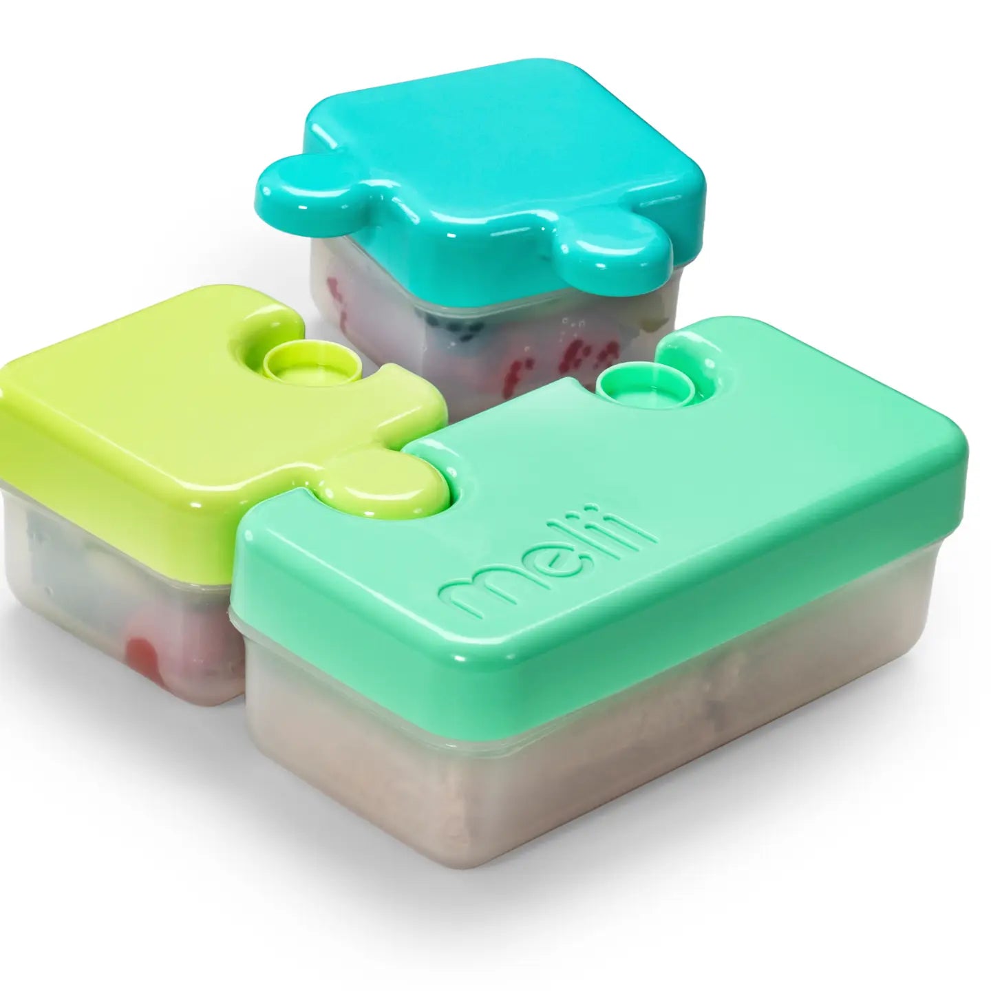 Melii Mint Puzzle Bento Box - Leak-Proof Lunch Container for Kids & Adults - Perfect for School, Office & Picnics