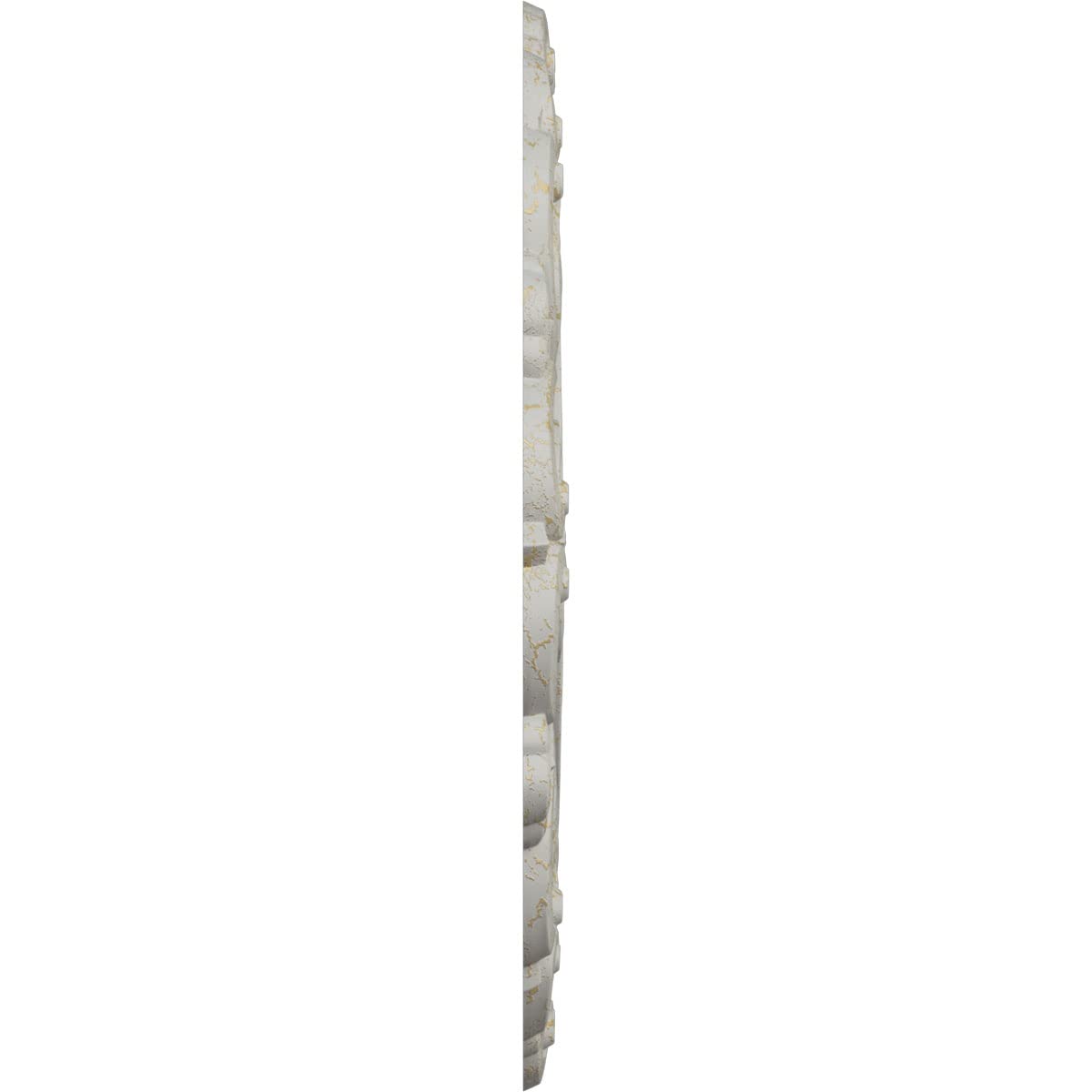 Ekena Millwork 32-inch Angel Ceiling Medallion - Hand-Painted Cream Crackle Finish, 32 1/4