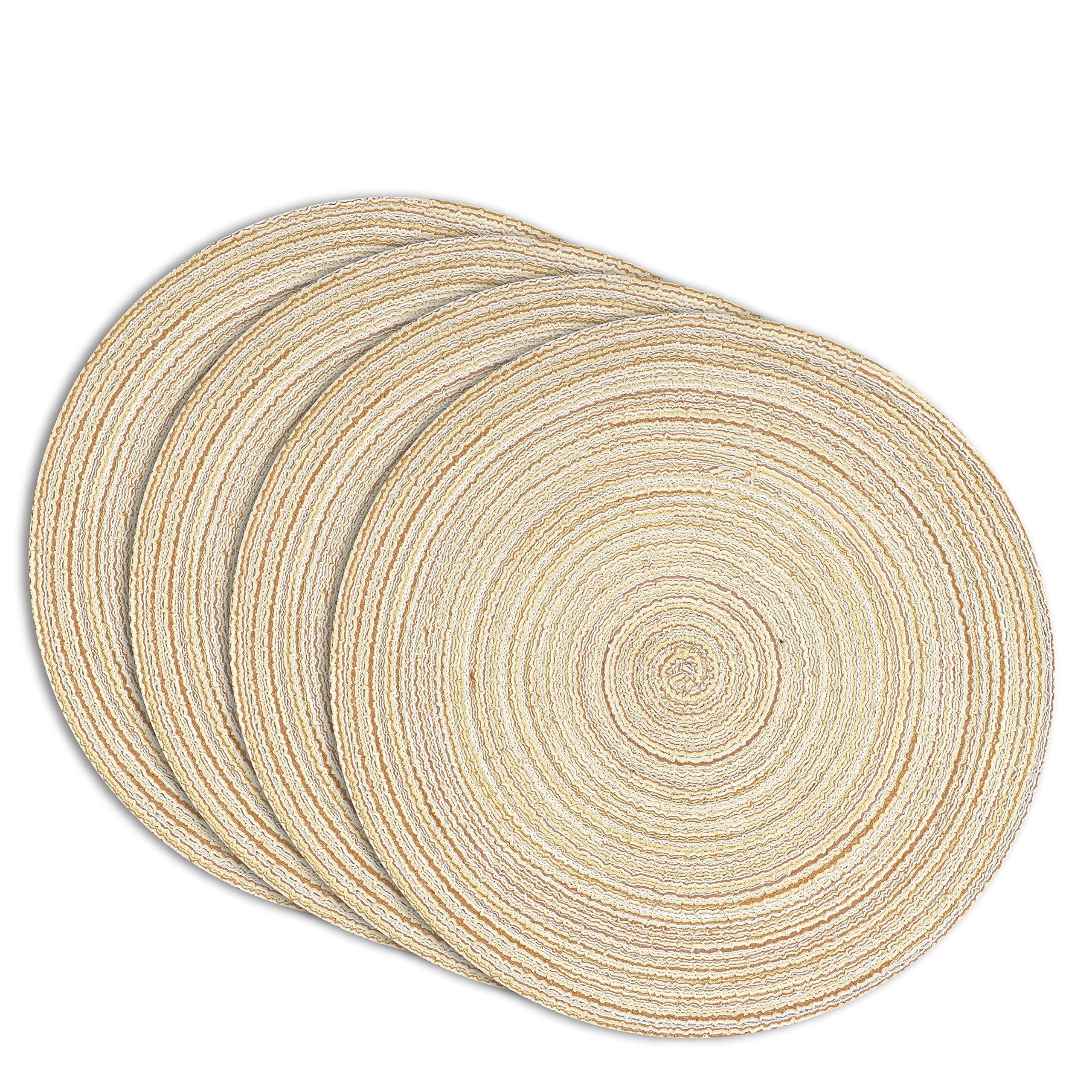 myHomeBody Round Woven Placemats Set of 4 - 14.8