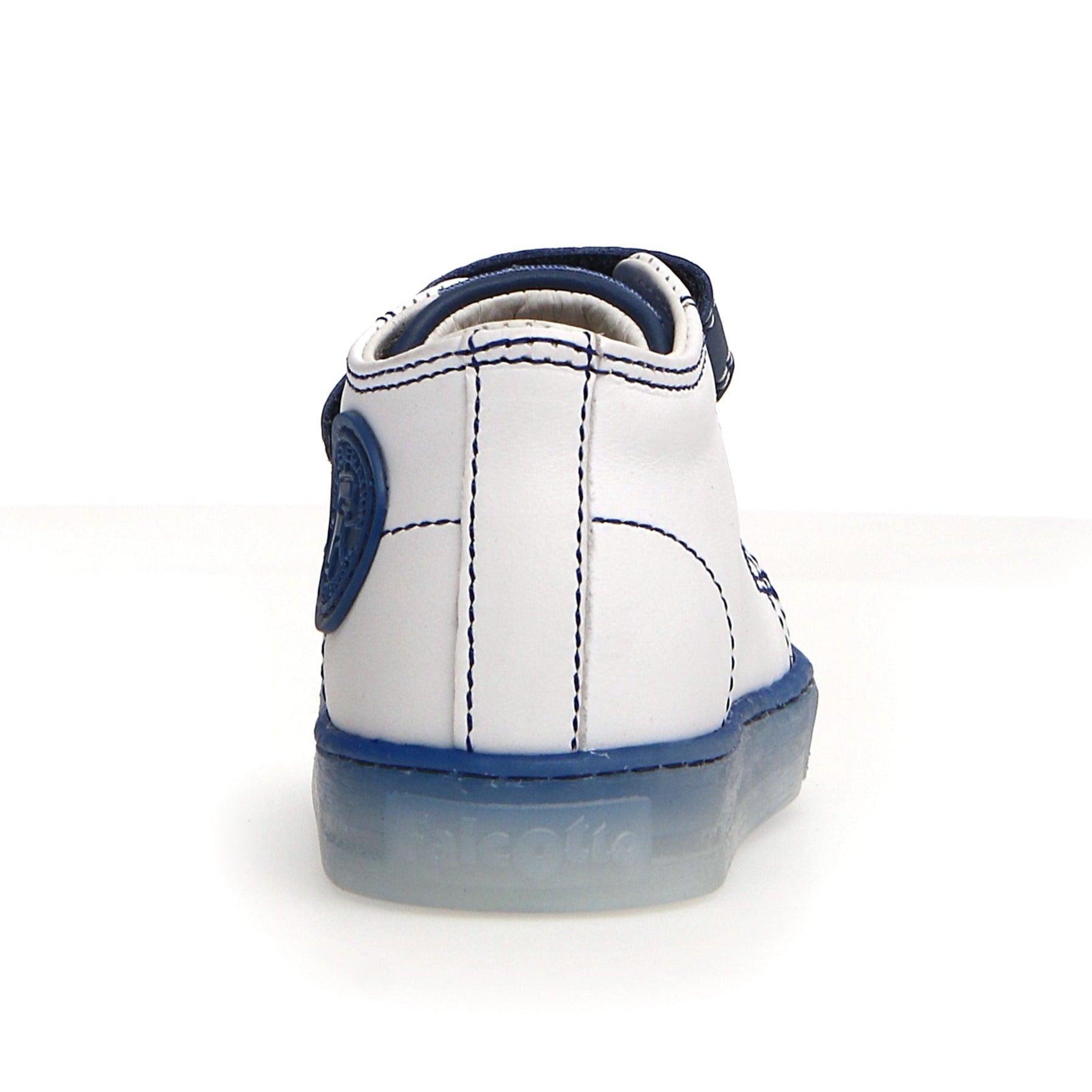 Falcotto Kids' Michael Fashion Sneakers for Boys & Girls - White/Azure - Comfortable & Stylish School Shoes for Daily Wear