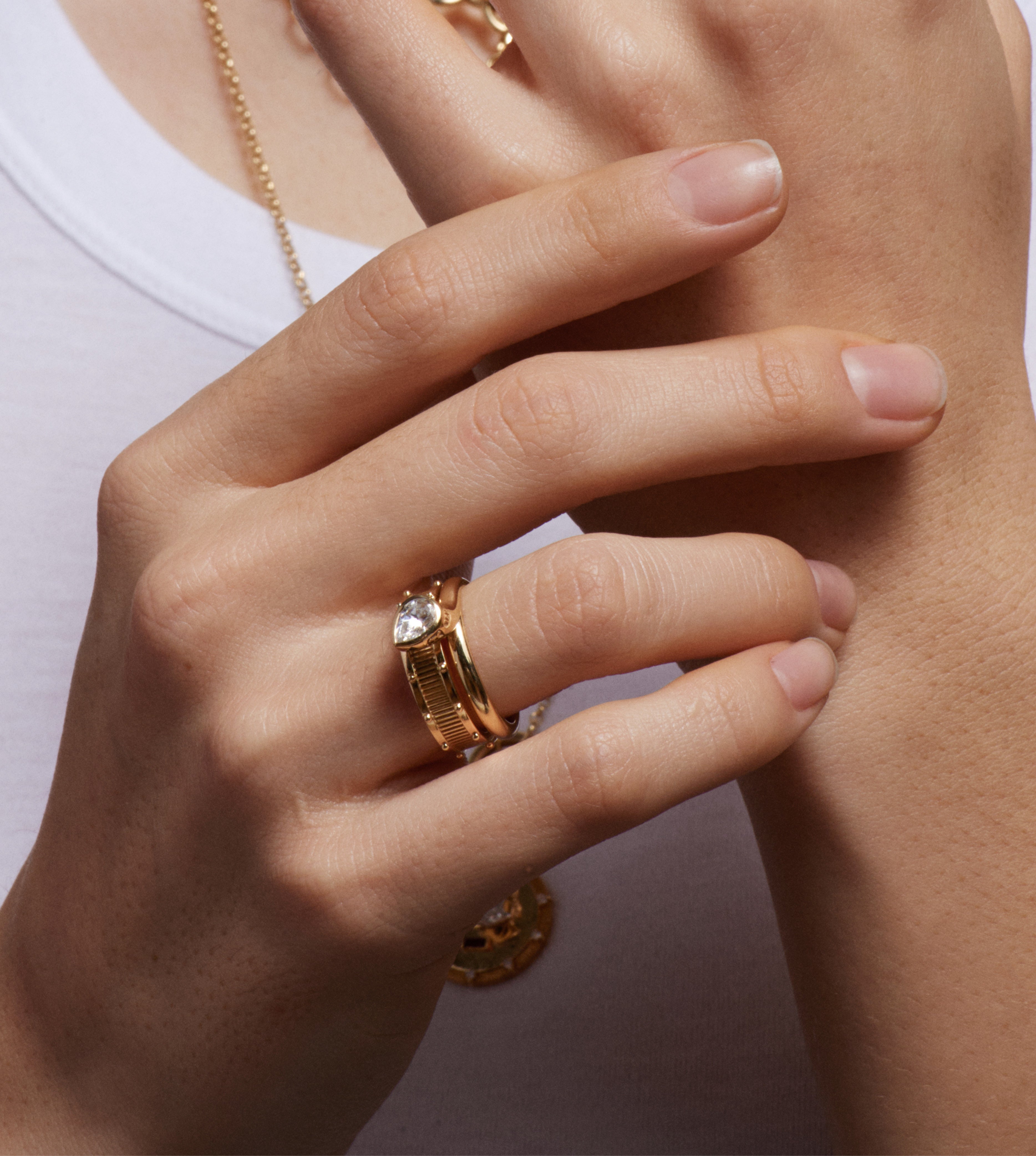Lovestruck Pierced Band Ring in 14K Yellow Gold - Elegant Dainty Jewelry for Women, Perfect for Valentine's Day Gifts, Anniversary & Everyday Wear