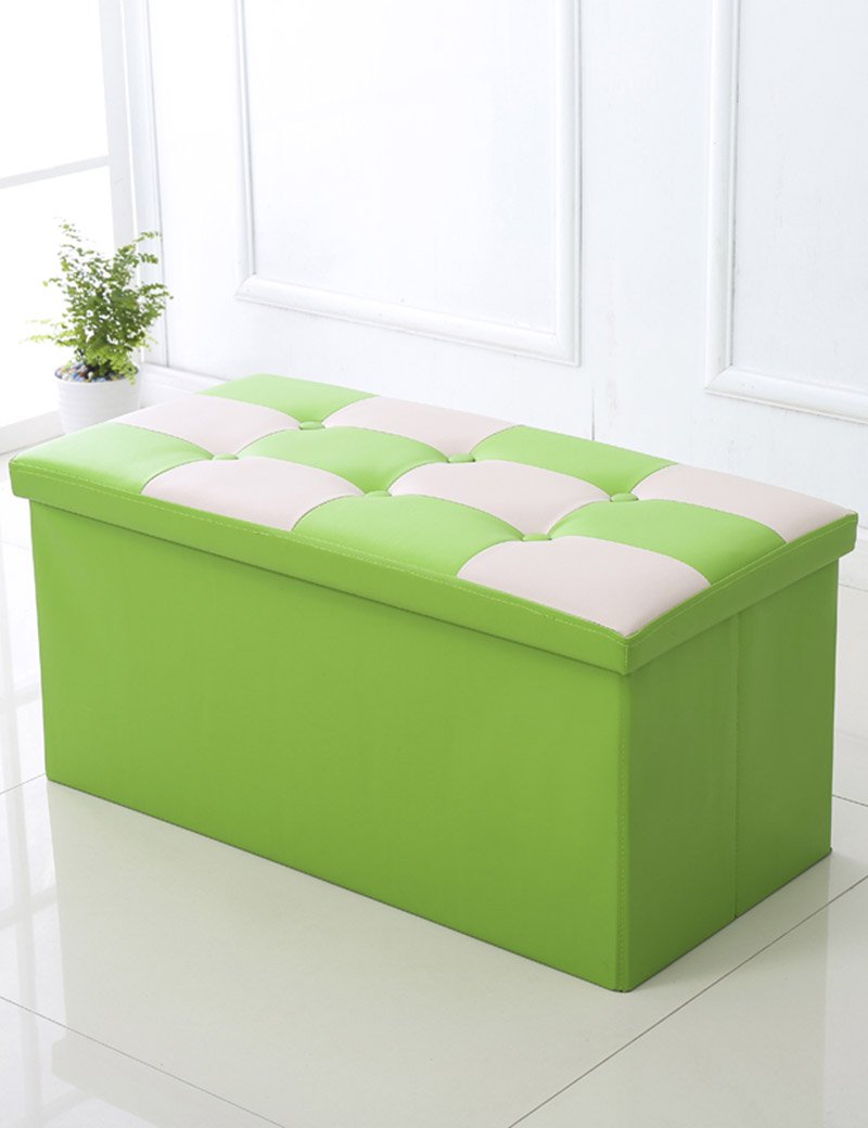 Multi-Functional Storage Stool - Rectangular Ottoman with Lid, Foldable Seat & Storage Box for Living Room, Bedroom, or Entryway (Color Options Available) - Perfect for Small Space Organization, Extra Seating & Home Decor