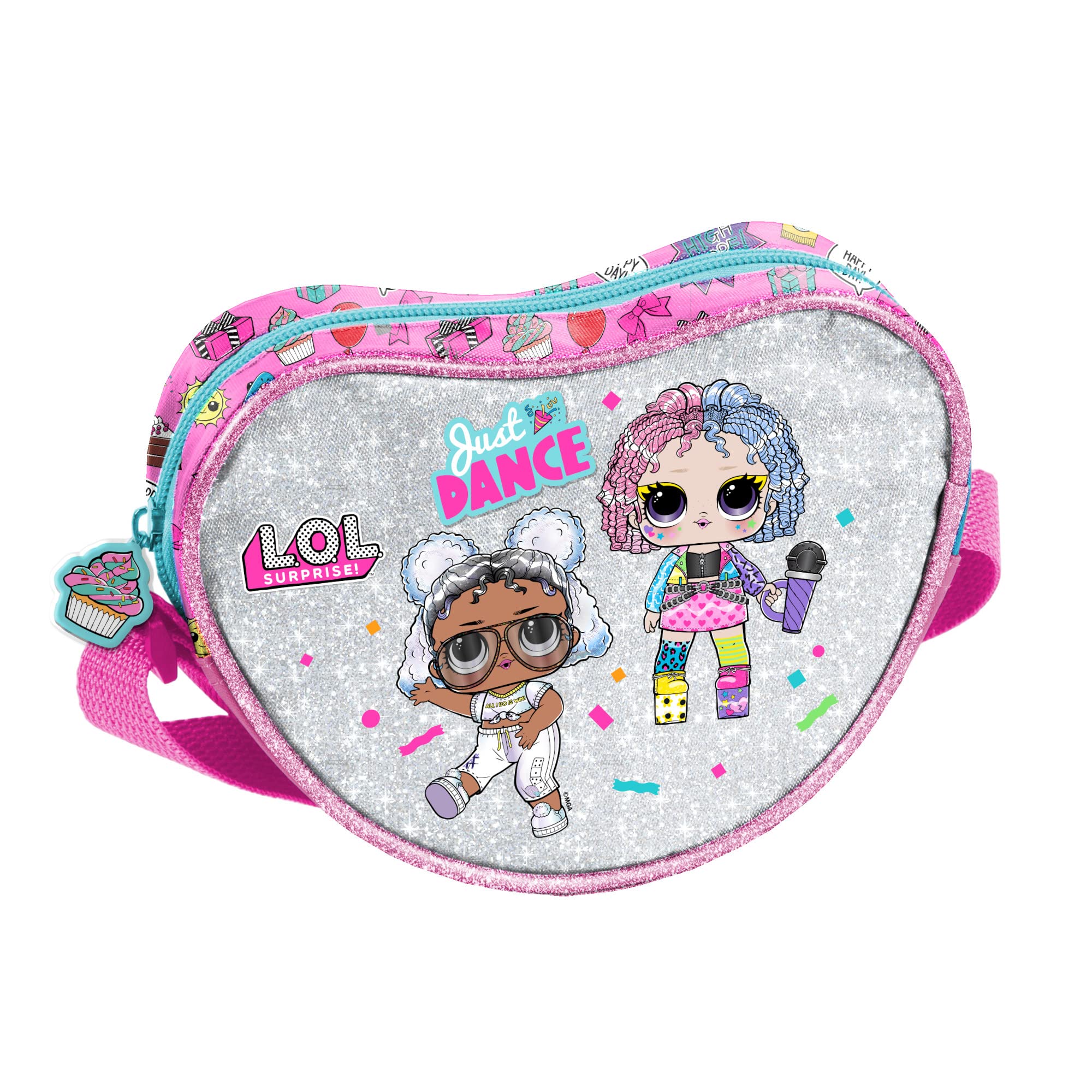 LOL Surprise 4-Piece School Bag Set with Gym Bag, Pencil Case & Shoulder Bag - Cute Backpack for Girls, Kids School Supplies & Travel Accessories - Perfect for School, Gym Class & Weekend Outings