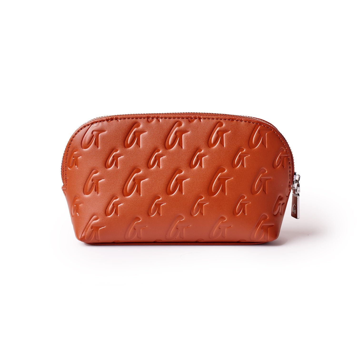 Luxury Monogram Cosmetic Pouch in Brown - Perfect for Travel, Makeup Storage & Everyday Essentials Organization