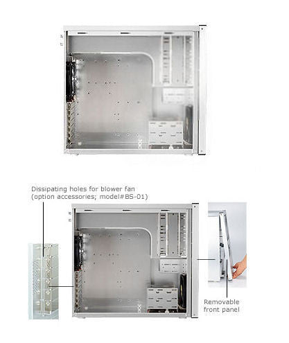 Lian Li PC-7A Plus II Mid Tower Computer Case - Silver Aluminum with Tempered Glass Window for Gaming PC Build & Home Office Setup