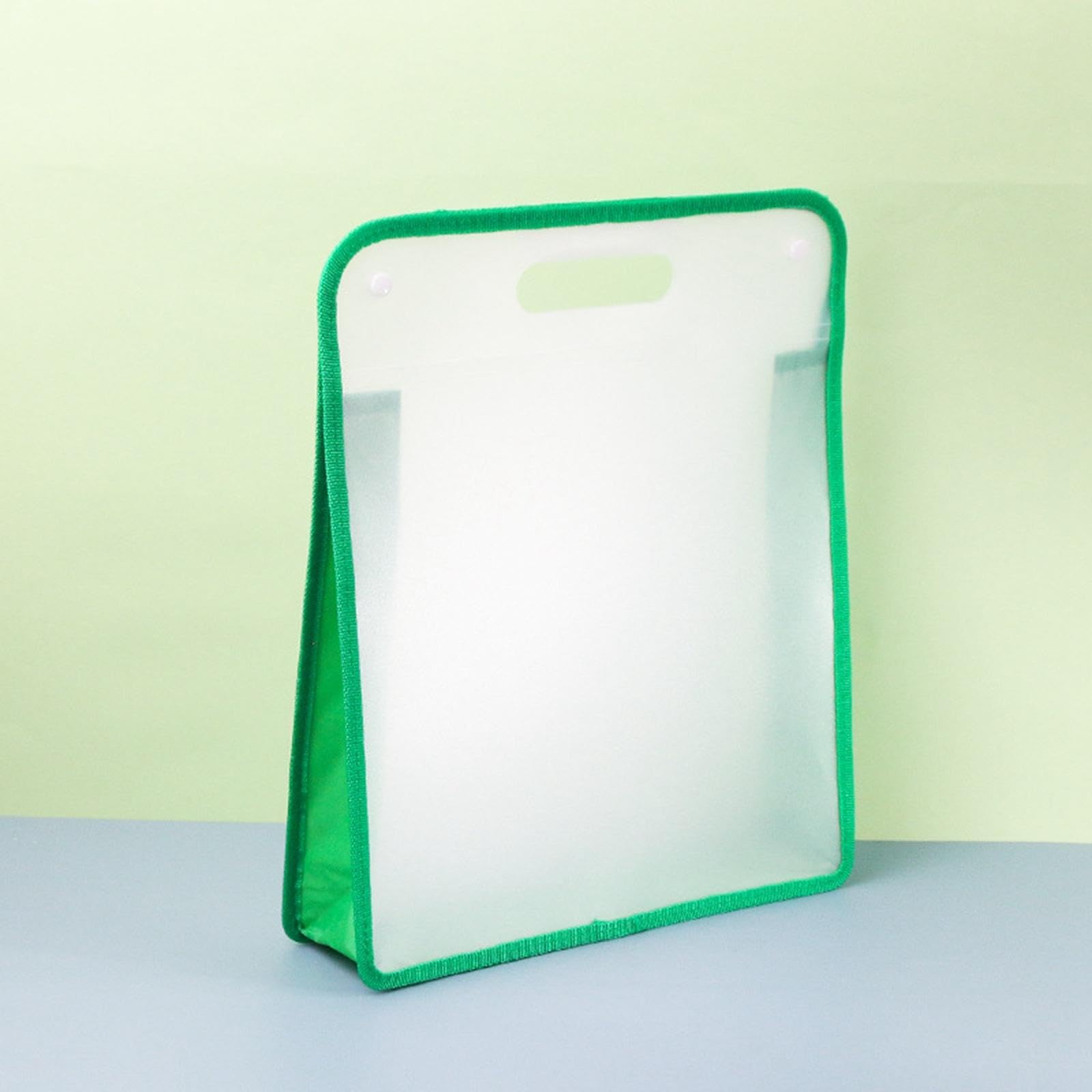 Oshhni Clear Waterproof File Bag - Art Portfolio Document Holder for School, Office, Classroom & Home - Portable Organizer for Projects, Papers & Supplies (Green) | Perfect for Students, Teachers & Professionals