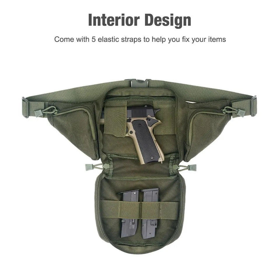 Tactical Waist Pack for Concealed Carry - Durable Fanny Pack Holster with Multiple Pockets - Perfect for Outdoor Activities, Hiking, Travel and Everyday Use