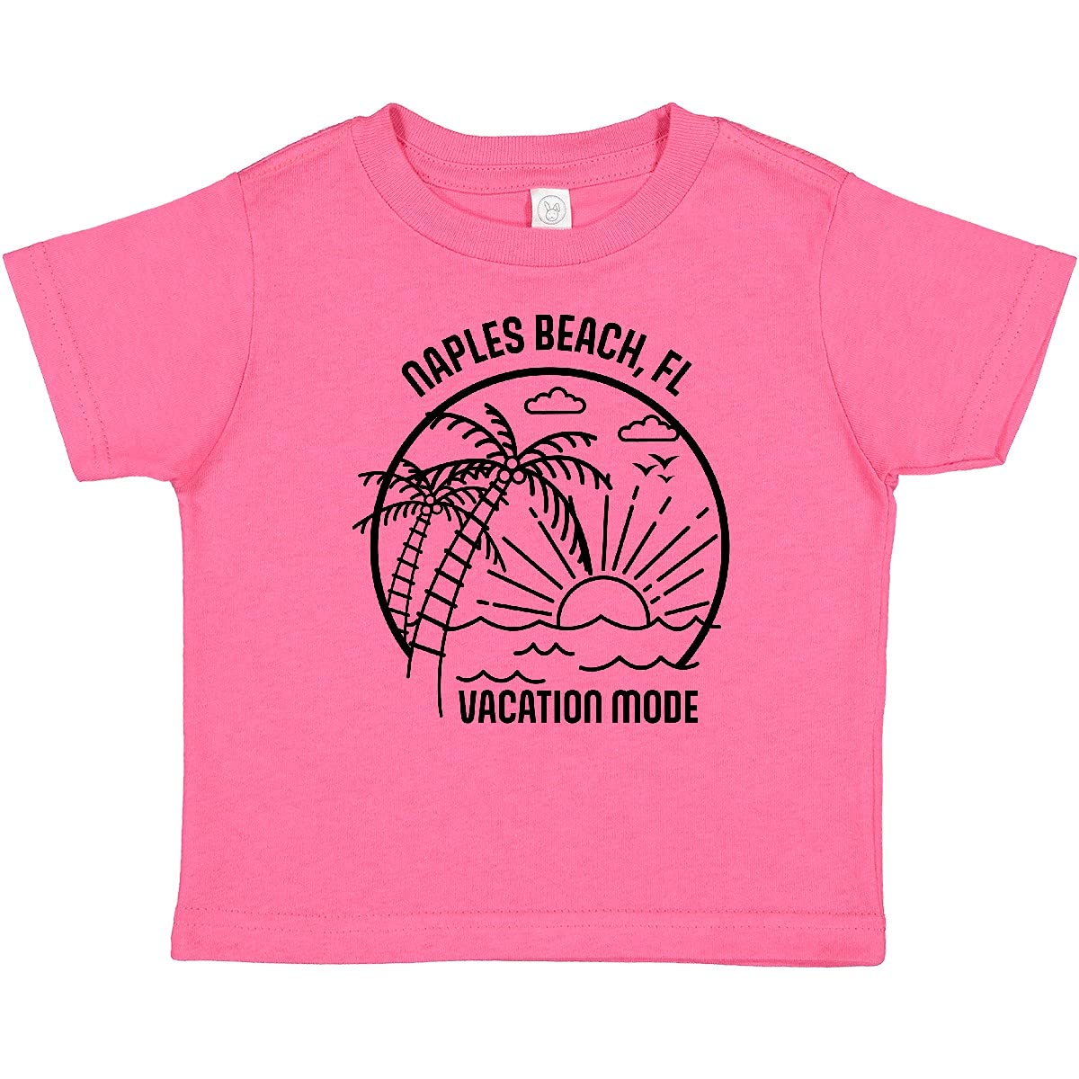 Inktastic Summer Vacation Mode Naples Beach Florida Baby T-Shirt - Cute Florida Beach Outfit for Infants & Toddlers - Perfect for Family Vacations, Beach Trips & Summer Photoshoots