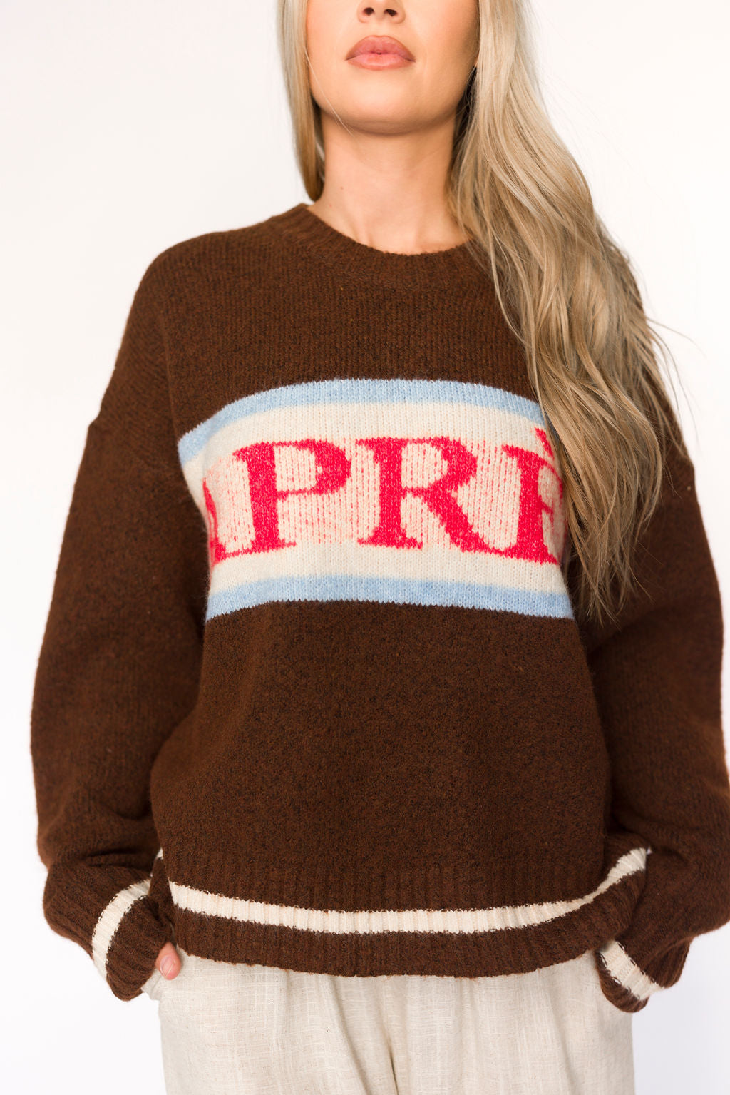 Apres Pullover Sweater Top in Chocolate Brown | Women's Casual Knit Sweater | Perfect for Fall & Winter Outfits, Coffee Dates and Cozy Evenings