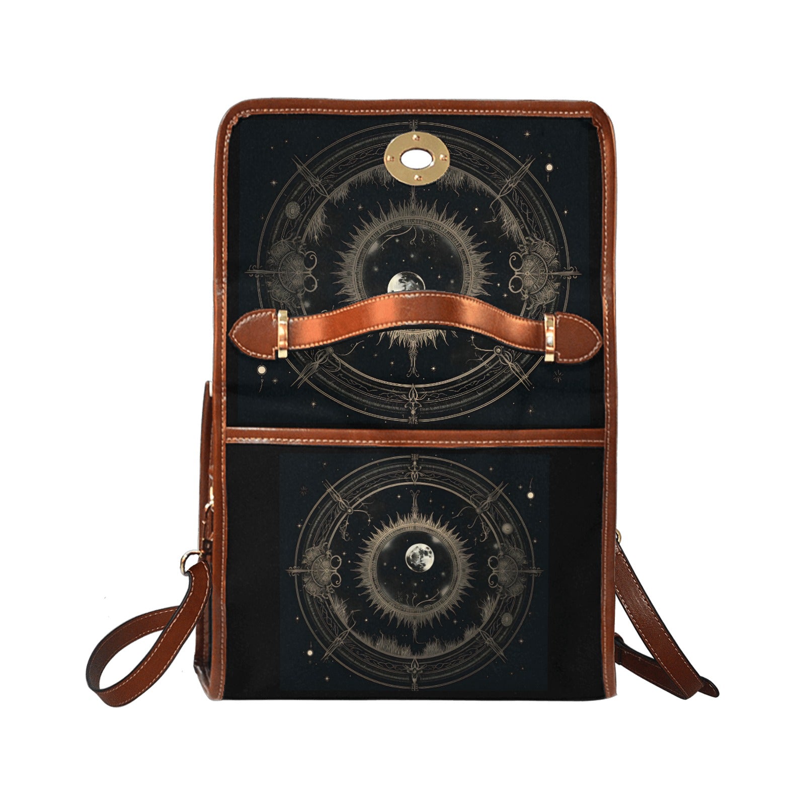 Waterproof Canvas Tote Bag - Magic & Moon Design - Durable & Stylish for Beach, Travel, and Everyday Use
