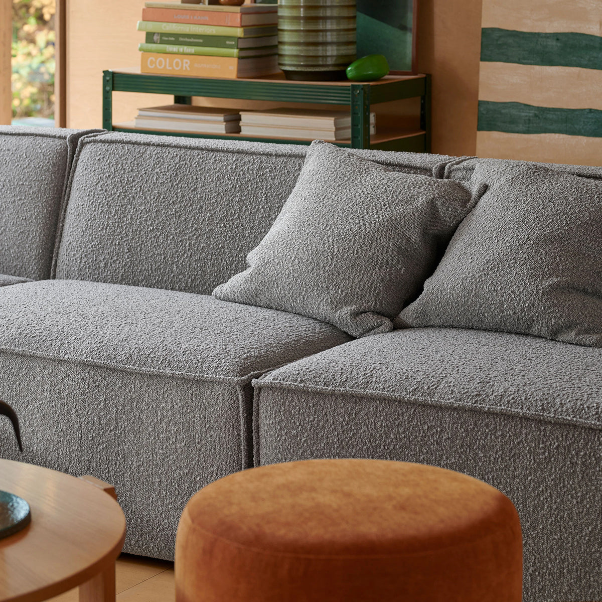 Stylish Dane Boucle 1-Seater Modular Armless Sofa - Perfect for Small Spaces, Apartments & Modern Living Rooms