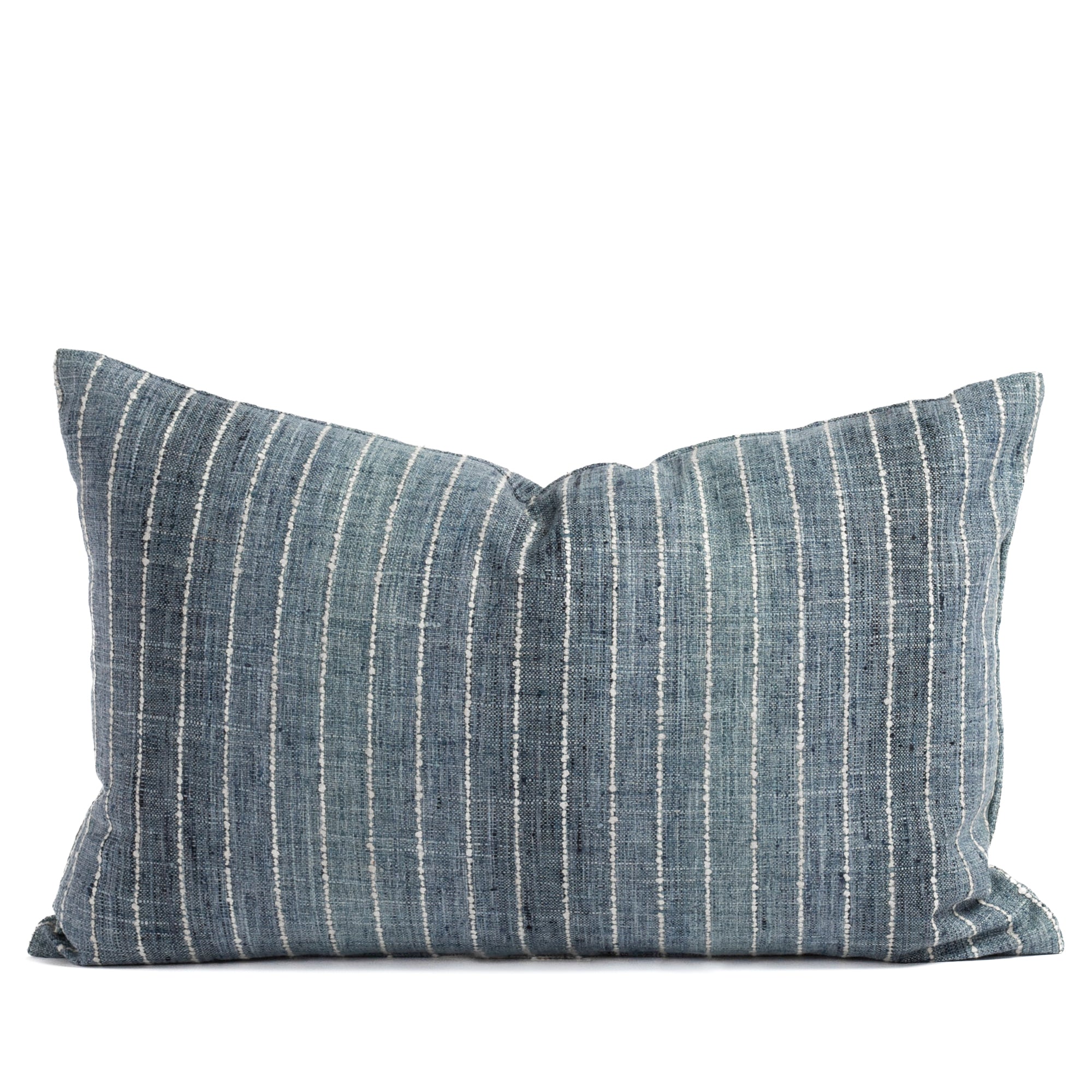 Premium Hyden Stripe Lumbar Pillow 14x20 Inches - Lake Blue Decorative Throw Pillow for Sofa, Bed & Home Decor
