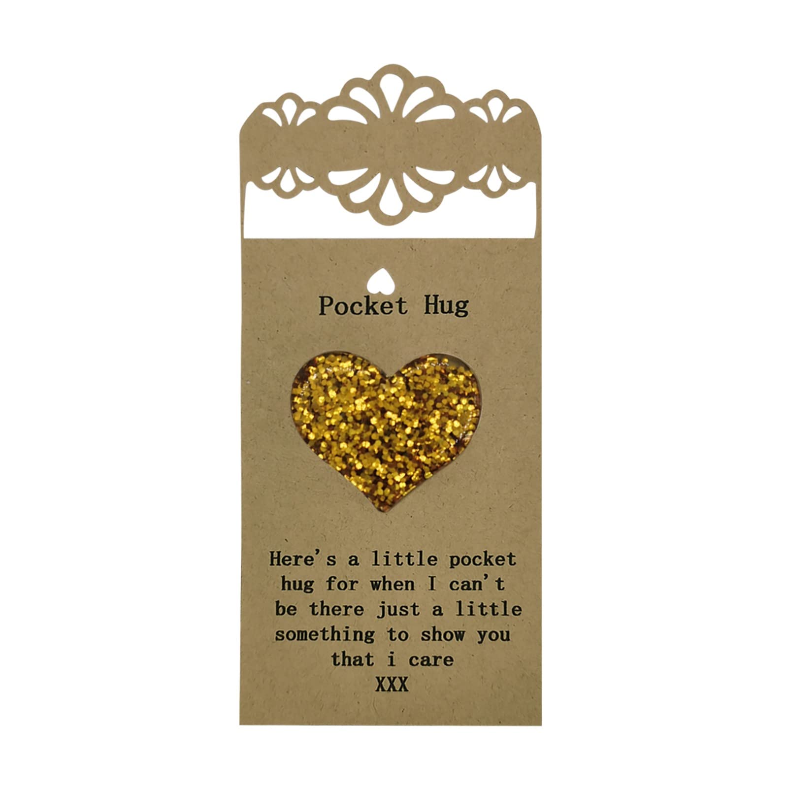 Heart Shaped Pocket Hug Greeting Cards - Christmas, Valentine's Day Love Notes with Diamond Belt & Lace Design - Bulk Sympathy Cards for Friends, Lovers & Pet Loss (Size B) - Perfect for Romantic Gifts, Special Occasions & Comforting Messages