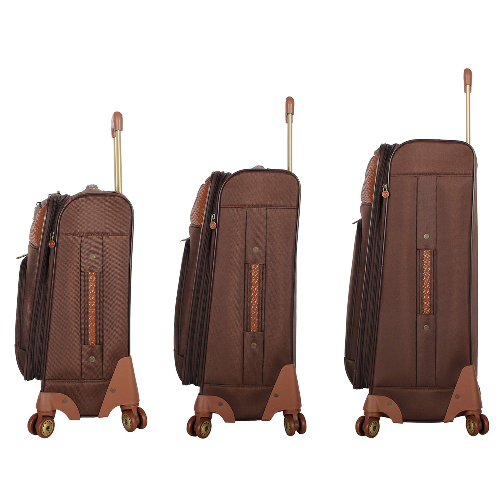 Pathfinder 4-Piece Spinner Luggage Set with Telescoping Handle - Chocolate Brown Hardshell Suitcase for Travel, Business Trips & Vacations - Lightweight & Durable Spinner Wheels