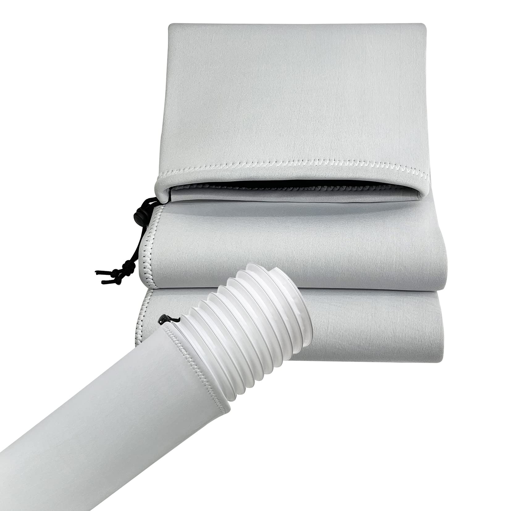 Portable Air Conditioner Insulated Pipe Cover - AC Hose & Exhaust Pipe Dust Protection - Light Gray - Perfect for Home, Office & RV Use