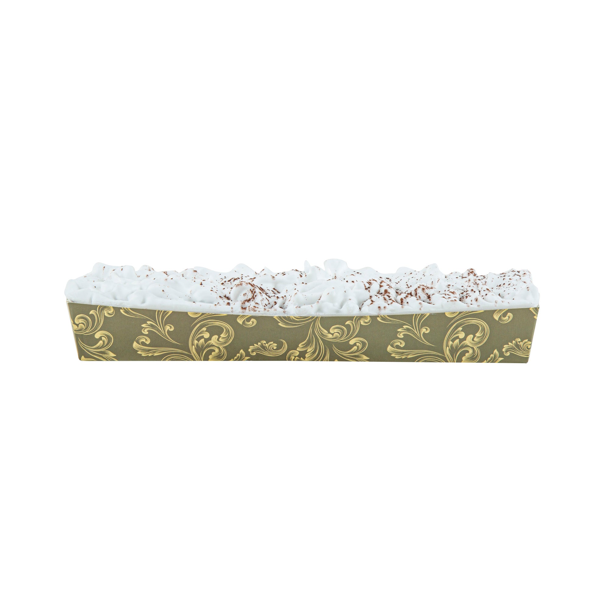 Bake Tek 13 oz Dark Green Vintage Floral Paper Baking Trays - Greaseproof Baking Cups (10.75