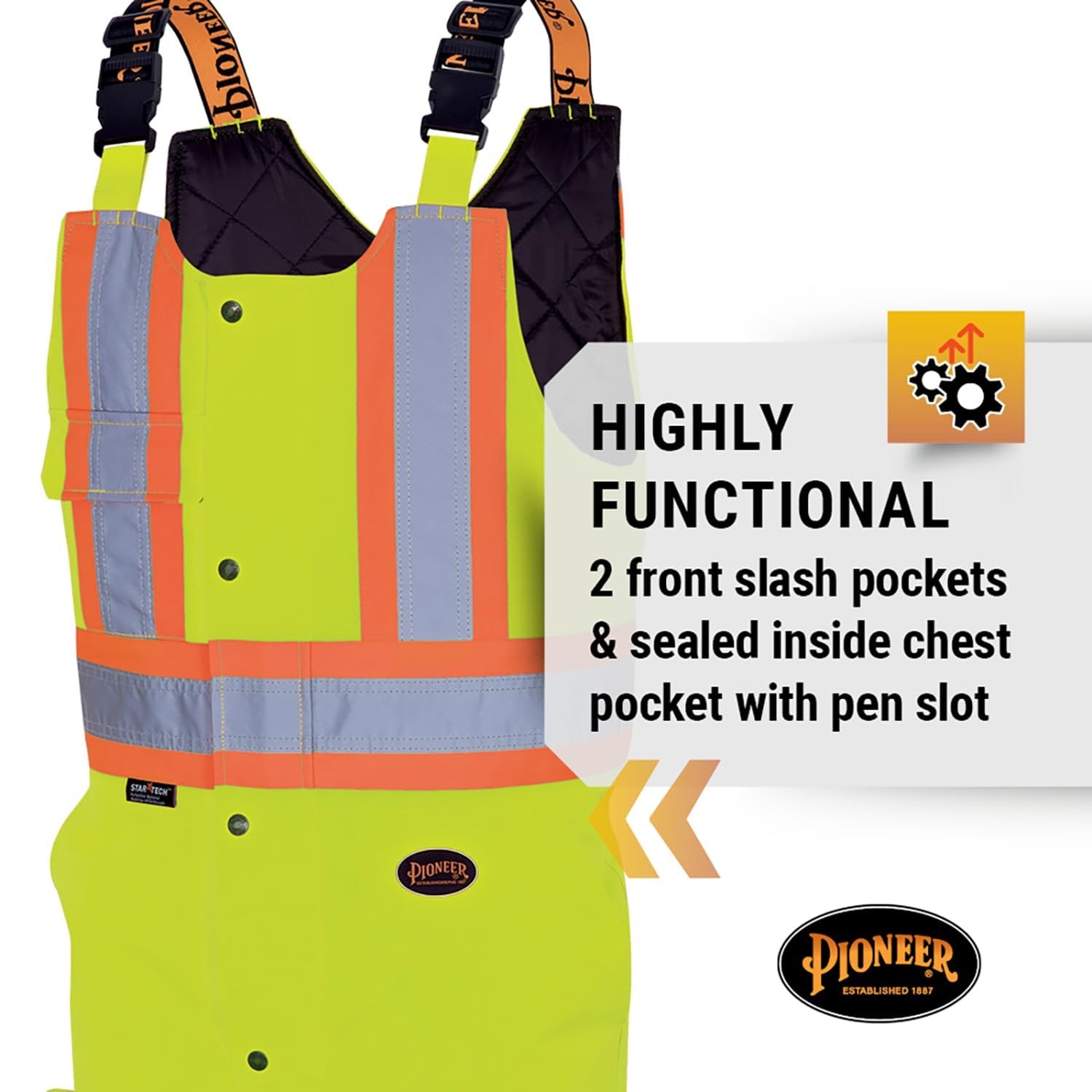 Waterproof Insulated Overalls for Work & Outdoor - Safety Bib Pants with Easy Boot Access - Ideal for Construction, Fishing, Hunting & Winter Activities