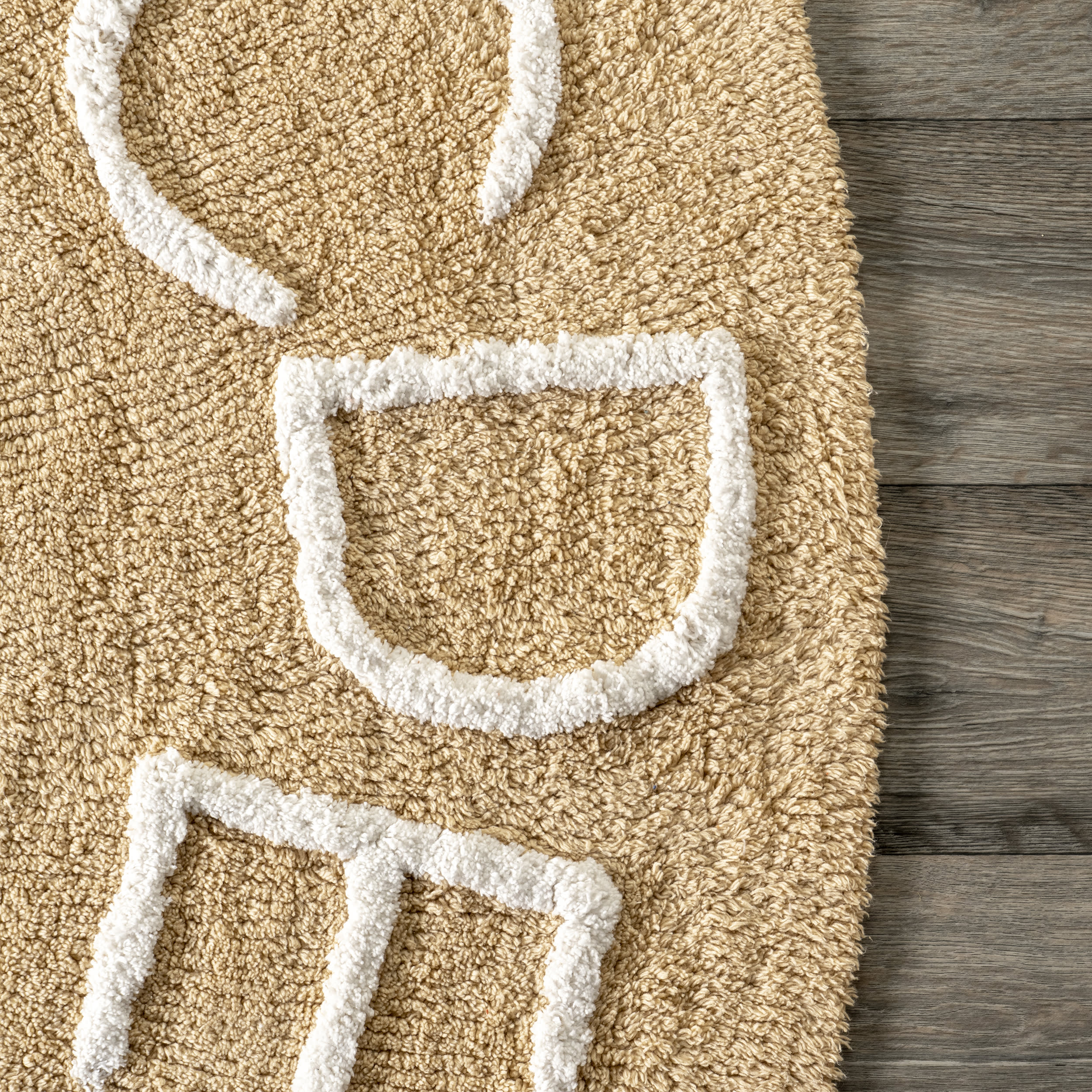 Alphabet Nursery Washable Rug for Kids - Soft, Non-Slip ABC Learning Carpet in Tan | Perfect for Playrooms, Daycares & Toddler Bedrooms