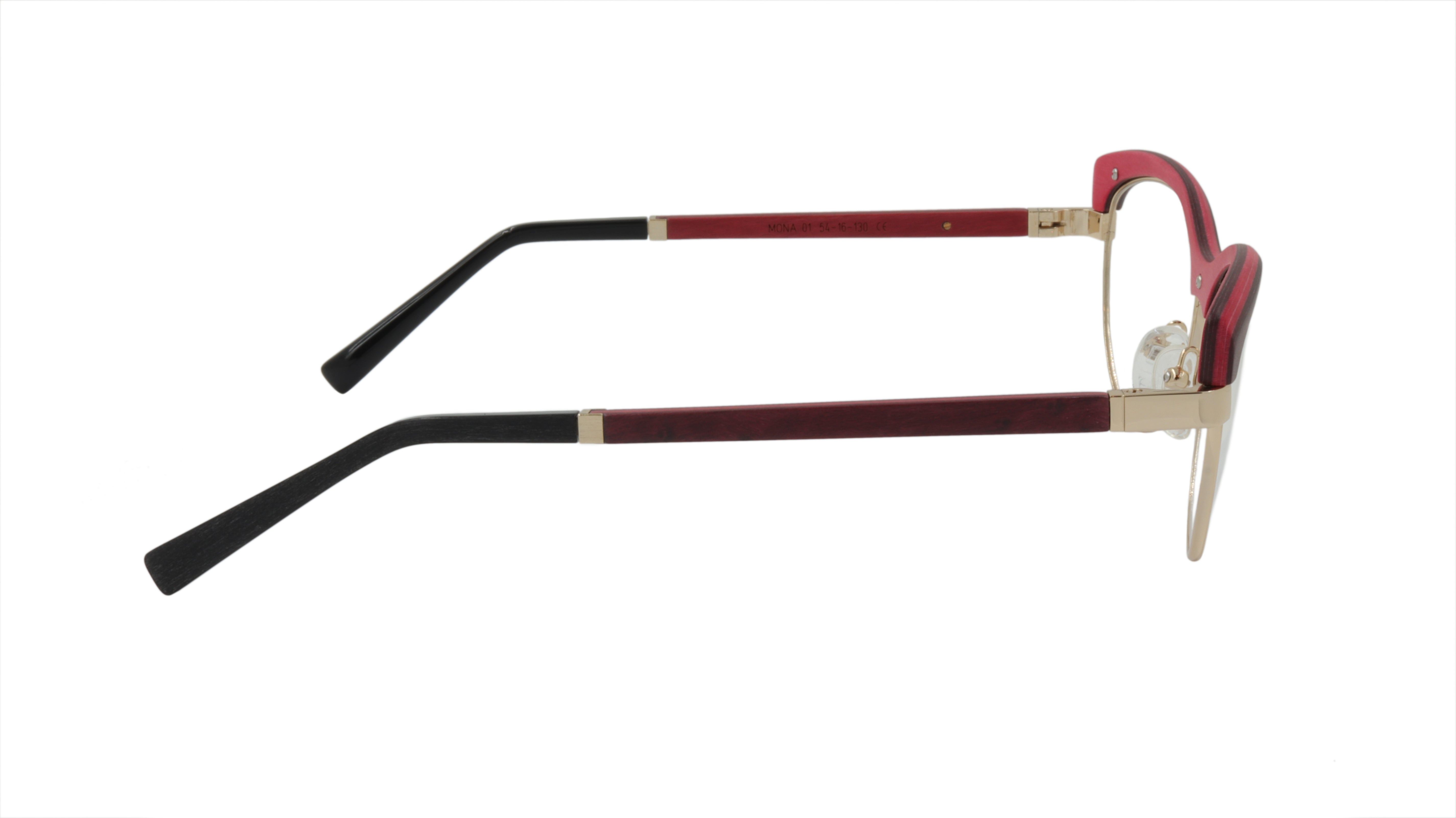 Luxury Gold & Wood Sunglasses with Red Wood Accents - Handcrafted Wooden Frames for Men & Women - Perfect for Outdoor Activities, Beach, and Fashion Statements