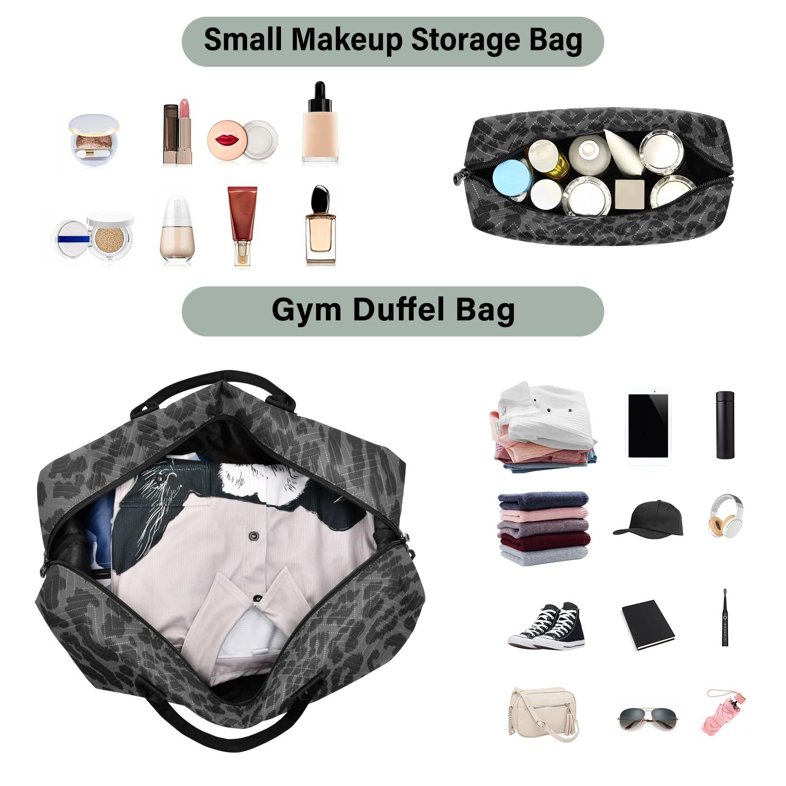 Large Travel Duffel Bag - Waterproof Sports Tote & Gym Bag for Women & Men - Golden Bee Queen Crown Pattern Carry On Luggage - Perfect for Weekend Trips, Workouts & Overnight Travel