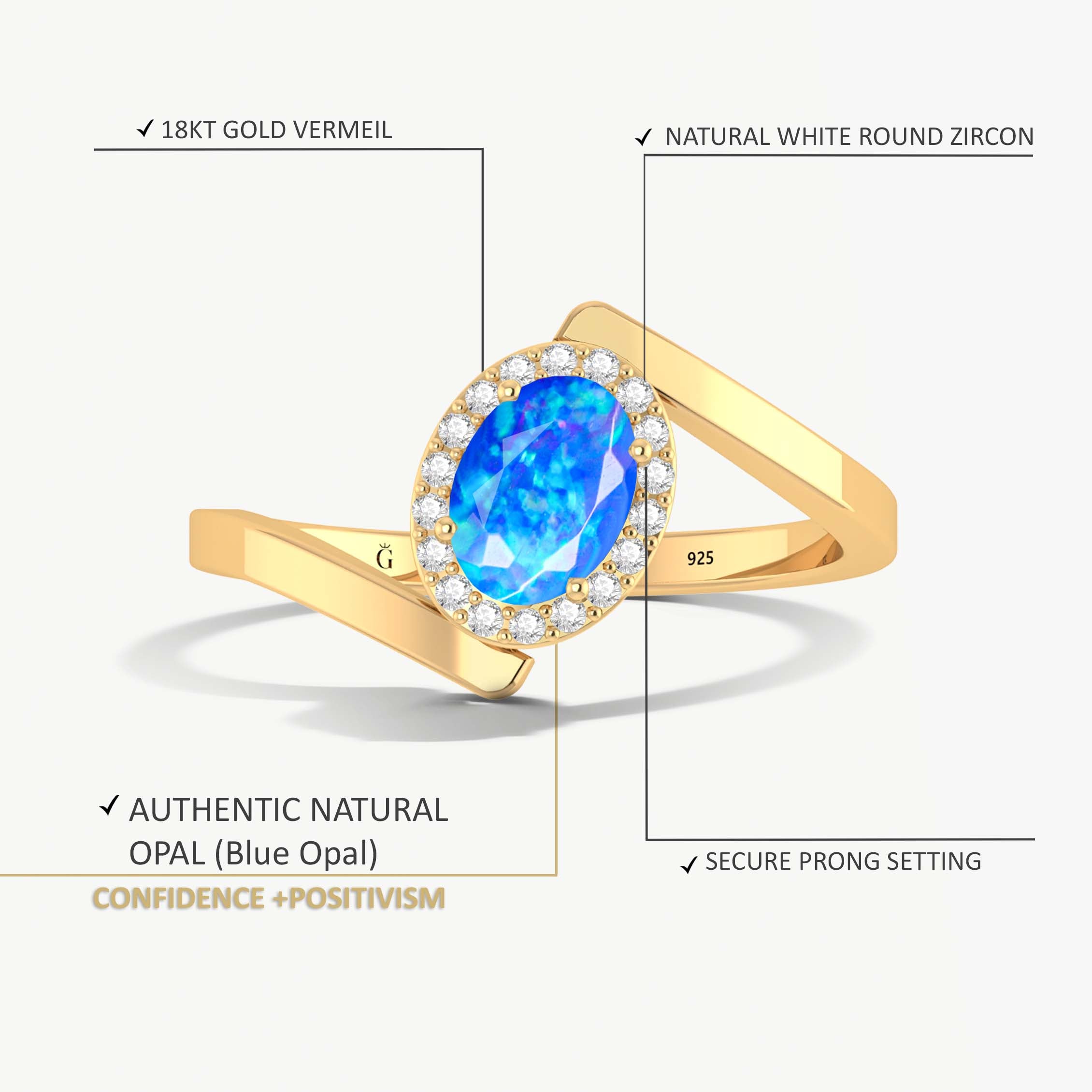 Natural Blue Fire Ethiopian Opal Wedding Ring for Women - Elegant 925 Sterling Silver Engagement Band - Perfect for Bridal, Anniversary & Special Occasions
