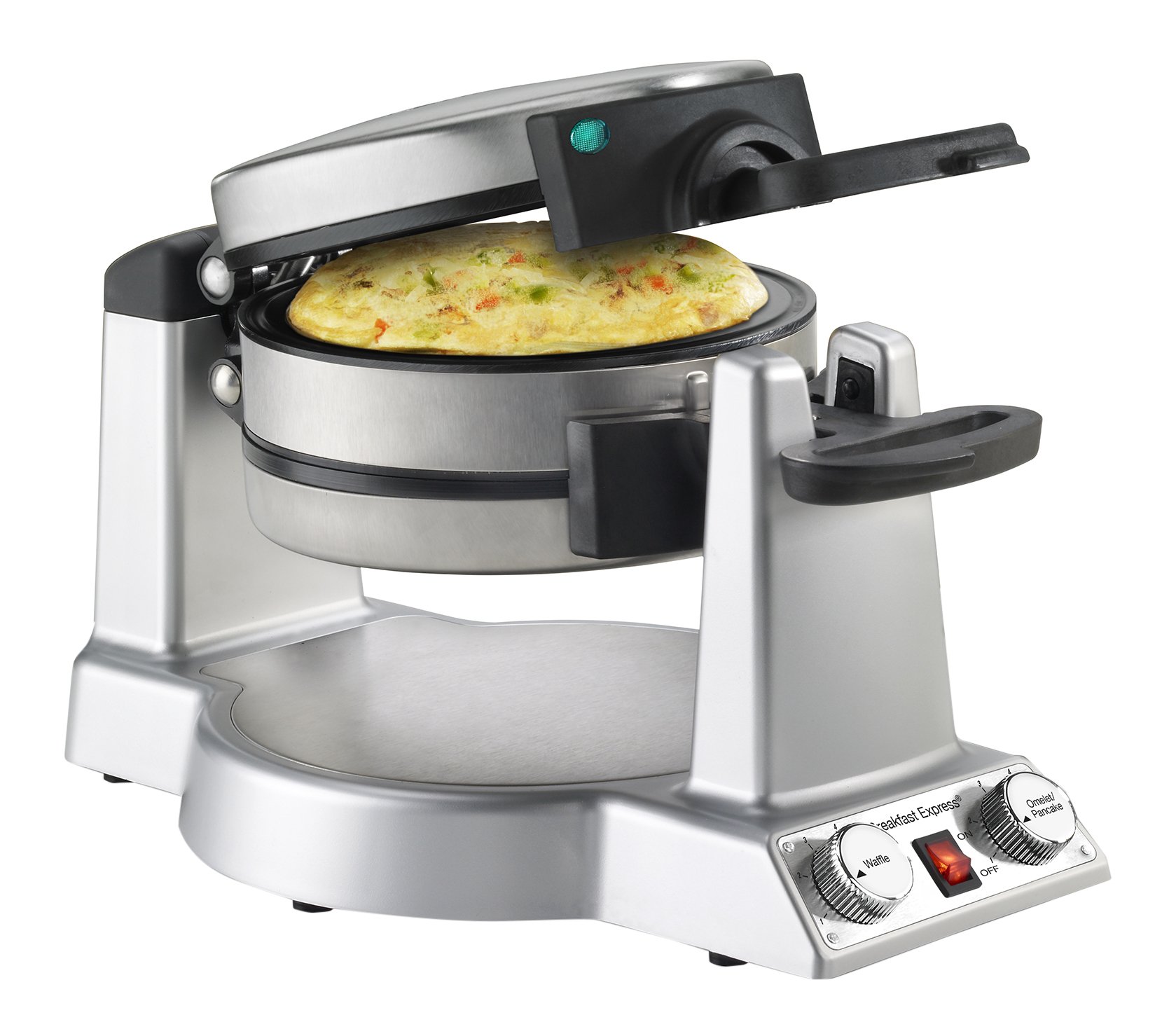 Cuisinart WAF-B50 Stainless Steel Breakfast Express Flip Belgian Waffle & Omelet Maker - Perfect for Quick Breakfasts, Family Brunches & Holiday Gatherings