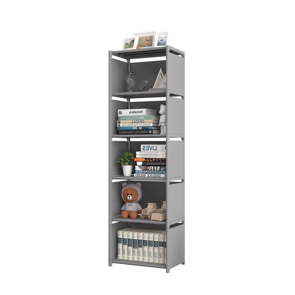 Rerii 5-Cube Storage Shelf Organizer - Closet & Bedroom Bookcase for Books, Toys, Decor - 6-Layer Bookshelf for Living Room, Small Spaces - Perfect for Home, Office & Dorm Organization