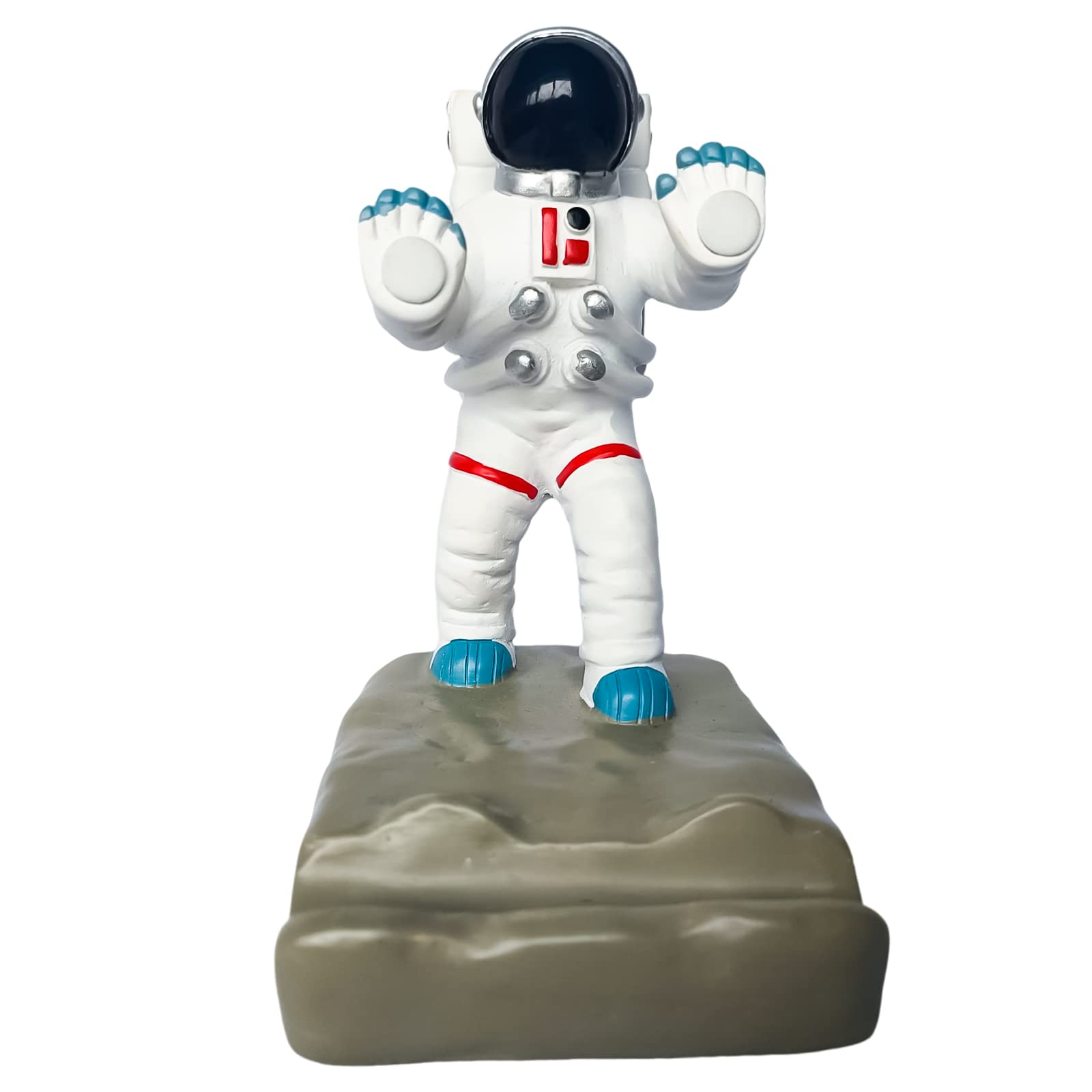 Creative Astronaut Resin Phone Stand - Universal Desktop Phone Holder for iPhone & Samsung - Tablet & Smartphone Stand with Unique Astronaut Hand Push Design - Perfect for Office, Home & Gaming Setup