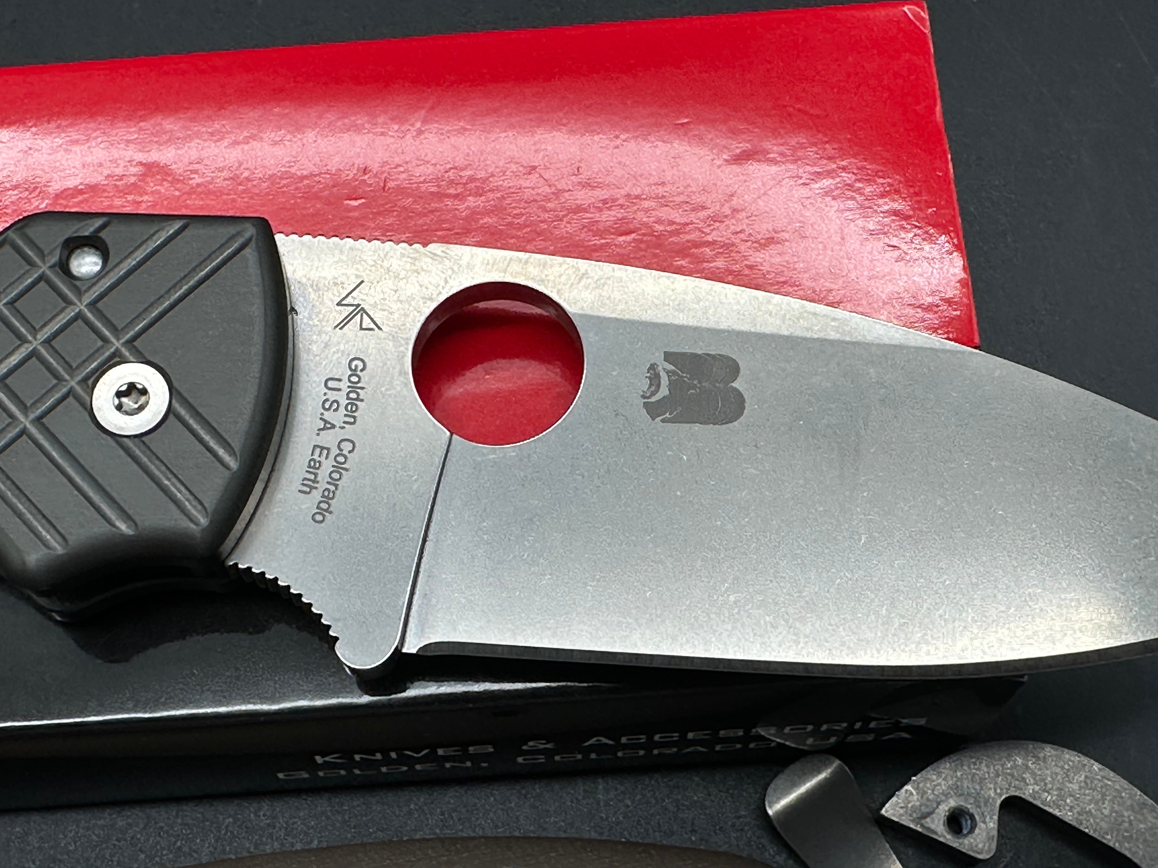 Spyderco Shaman Folding Knife - S15V Steel Blade with Meton Boss Zirconium Scales, Backspacer & Clip | EDC, Outdoor Survival, Tactical Use