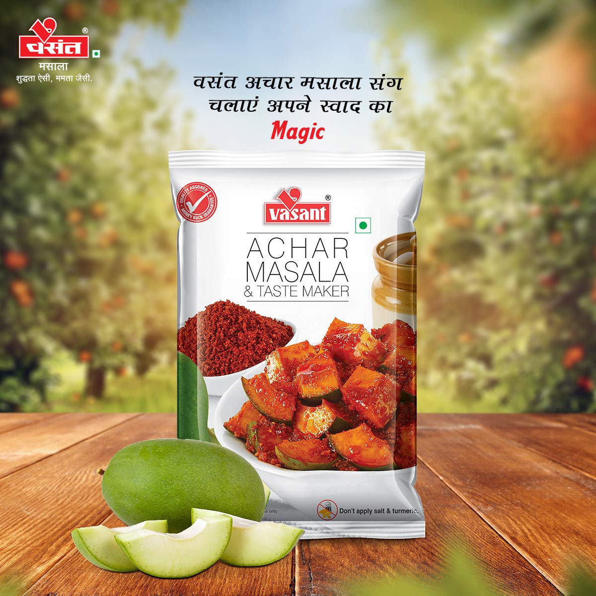 VASANT Achar Masala Powder 100Gm - Authentic Indian Pickle Spice Mix | All-Natural No Artificial Colors or Preservatives | Perfect for Homemade Pickles, Chutneys & Curry Seasoning | Pack of 1