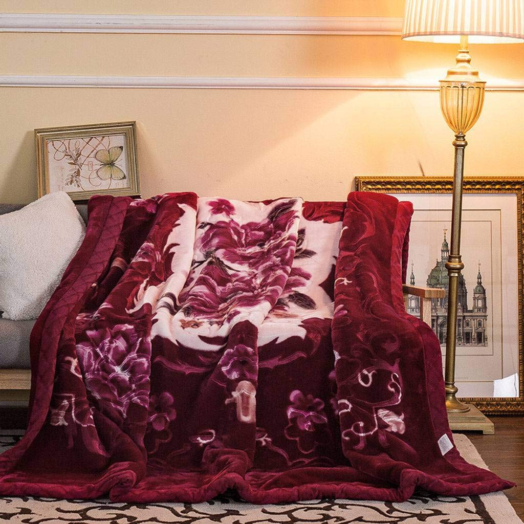 Velour Bed Throw Blankets - Super Soft Fluffy Warm Fleece Blanket for Couch, Sofa & Bed - Velvety Plush Bedspread 150x200cm (59x79 inches) - Perfect for Winter Nights, Movie Time & Cozy Home Decor