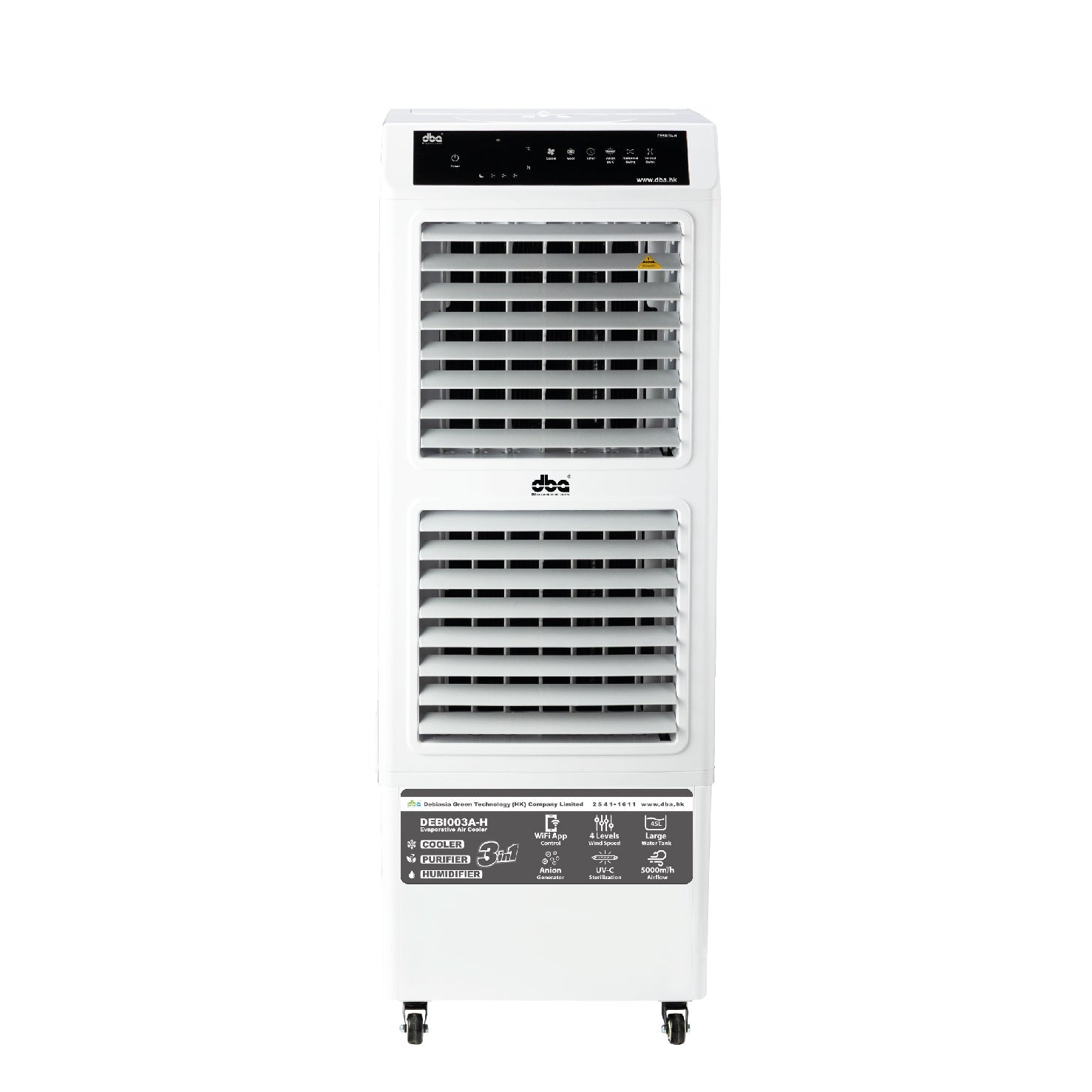 DEBI003A H Smart Air Cooler - 500 Sq.Ft Coverage, Energy Efficient Portable Cooling Fan for Home, Office & Outdoor Use