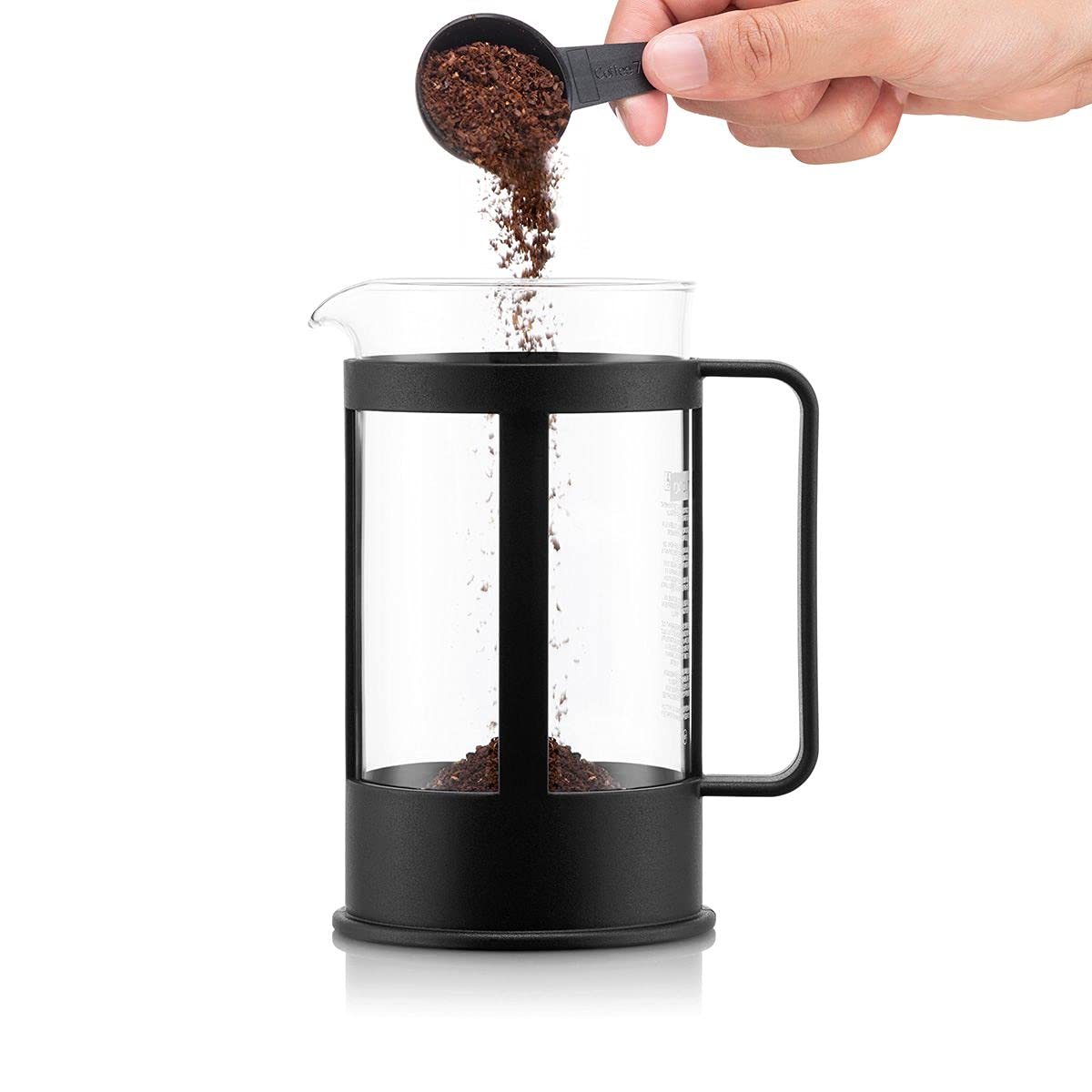 Bodum Kenya French Press Coffee Maker - 4 Cups (0.5L/17oz) Glass & Stainless Steel Plunger Pot - Perfect for Home, Office & Camping Brewing